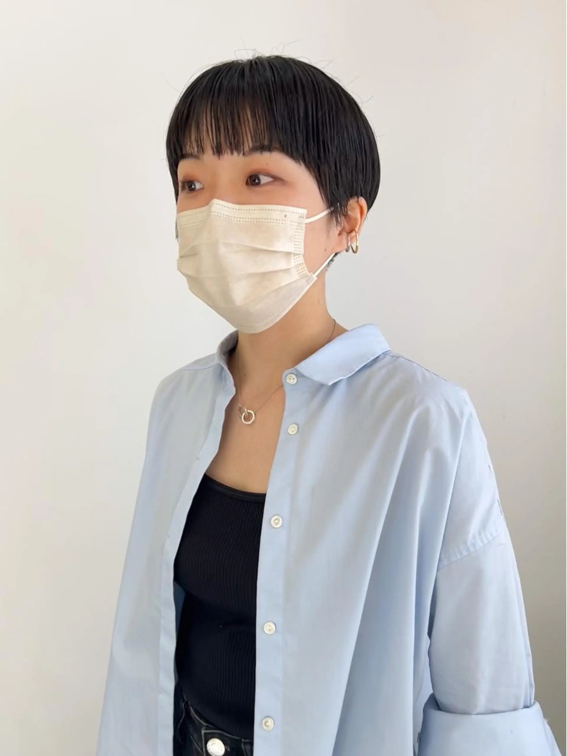 ショート 切りっぱなしボブ ショートボブ ボブ 髪質改善 韓国風ヘア カット トリートメント a moment(モーメント)所属・蔵前 デザインカット KOBAYASHIのヘアスタイル