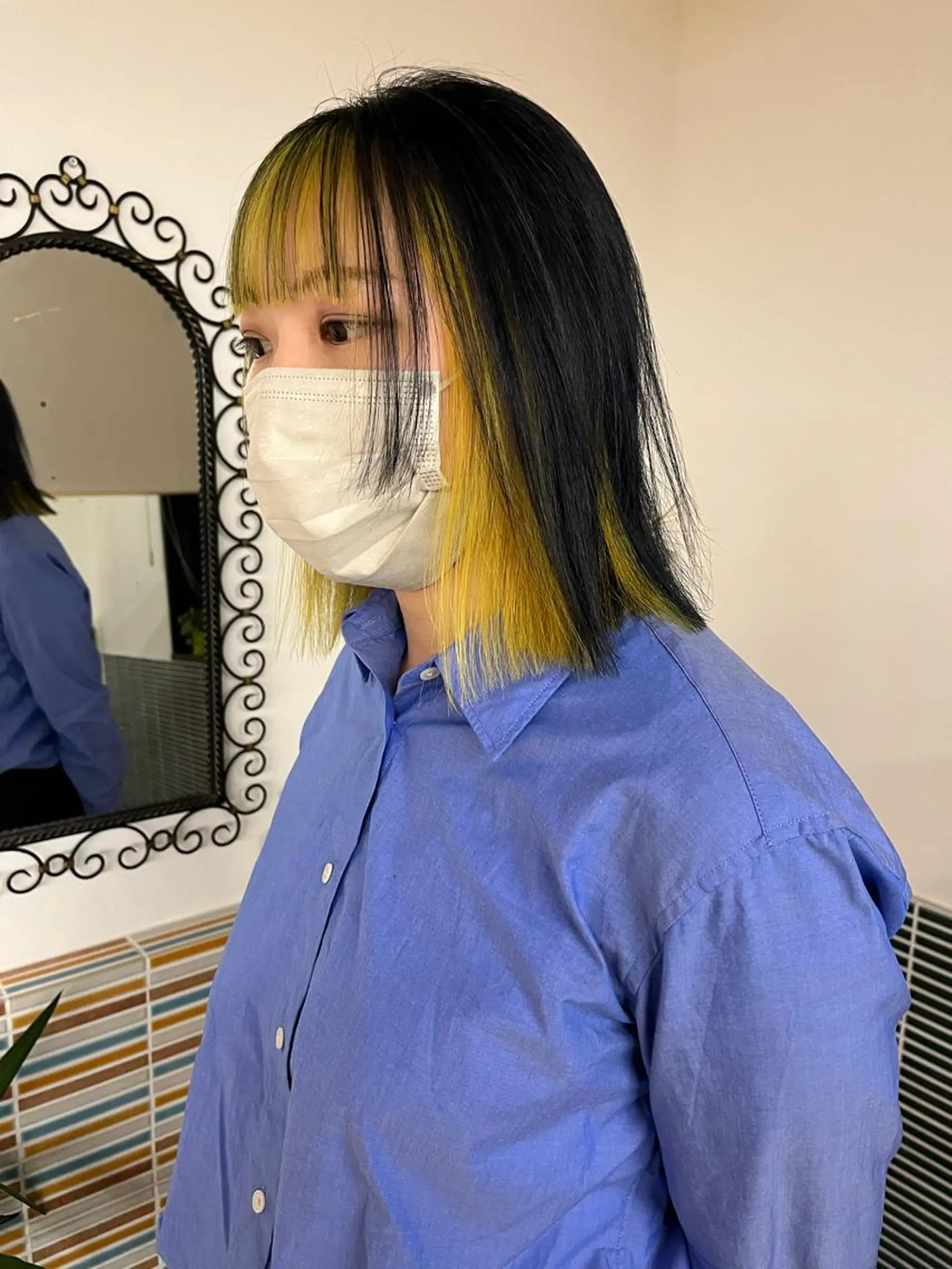 ミディアム カラー ブリーチ ヘアカラー トリートメント 🩷ハイトーン透明感 レイヤー🩷ユリカのヘアスタイル