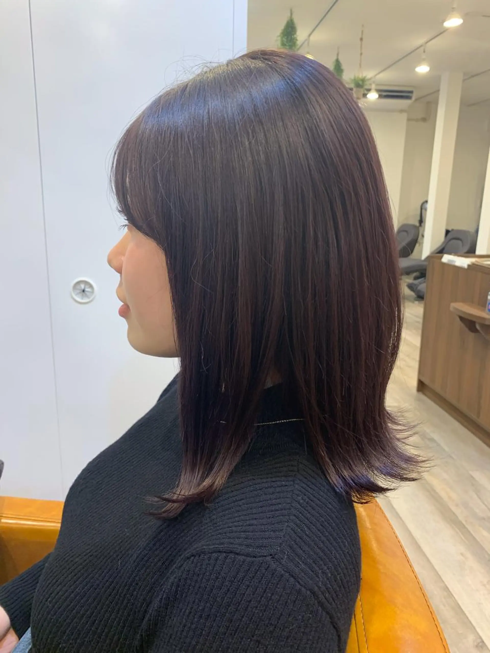 カラー ブラウンカラー パープルブラウン kazuya 縮毛矯正髪質改善✨✨のヘアスタイル