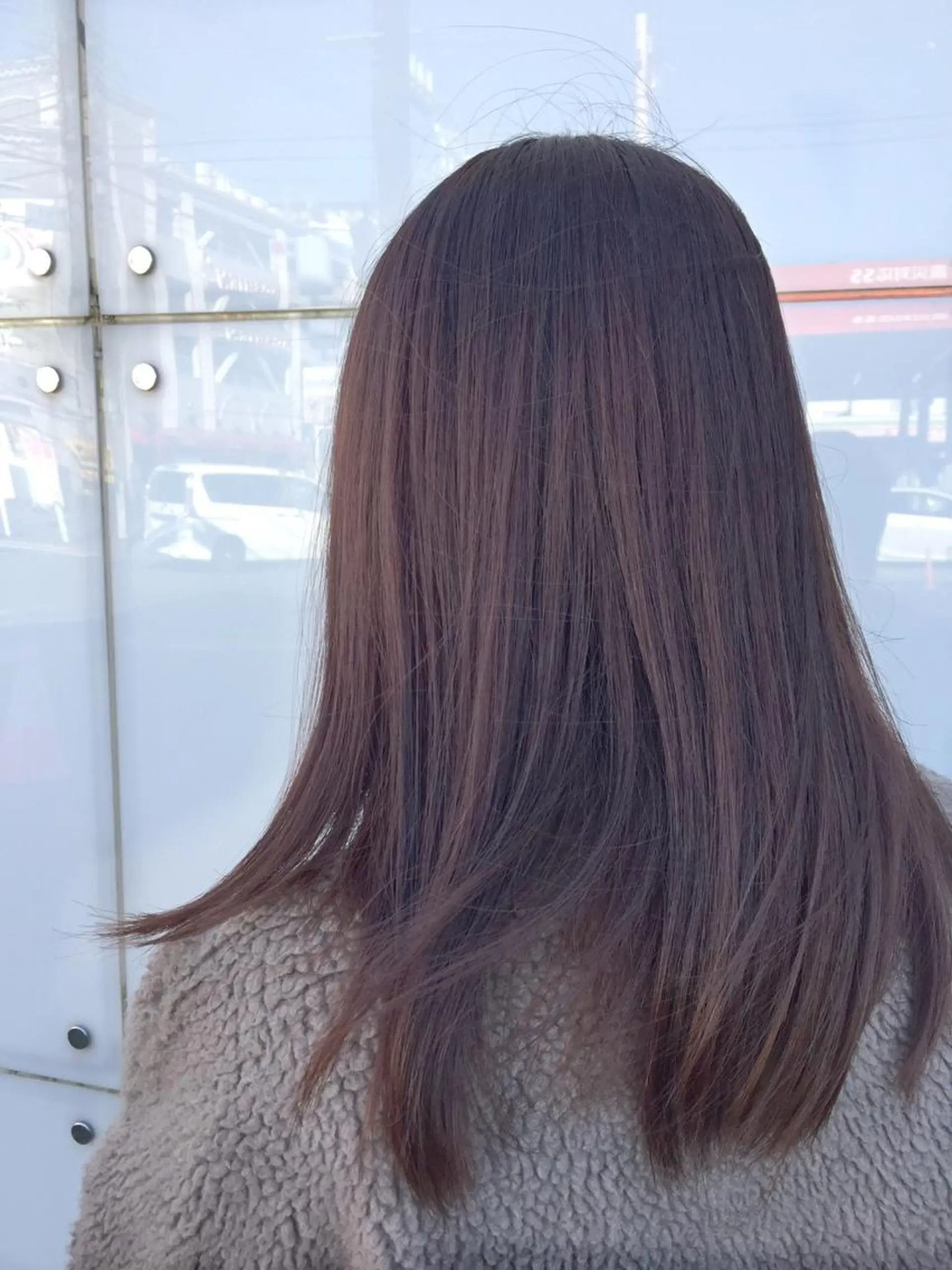 ロング カラー ピンクカラー バイオレットカラー 白髪女性専門店竹内 涼乃のヘアスタイル
