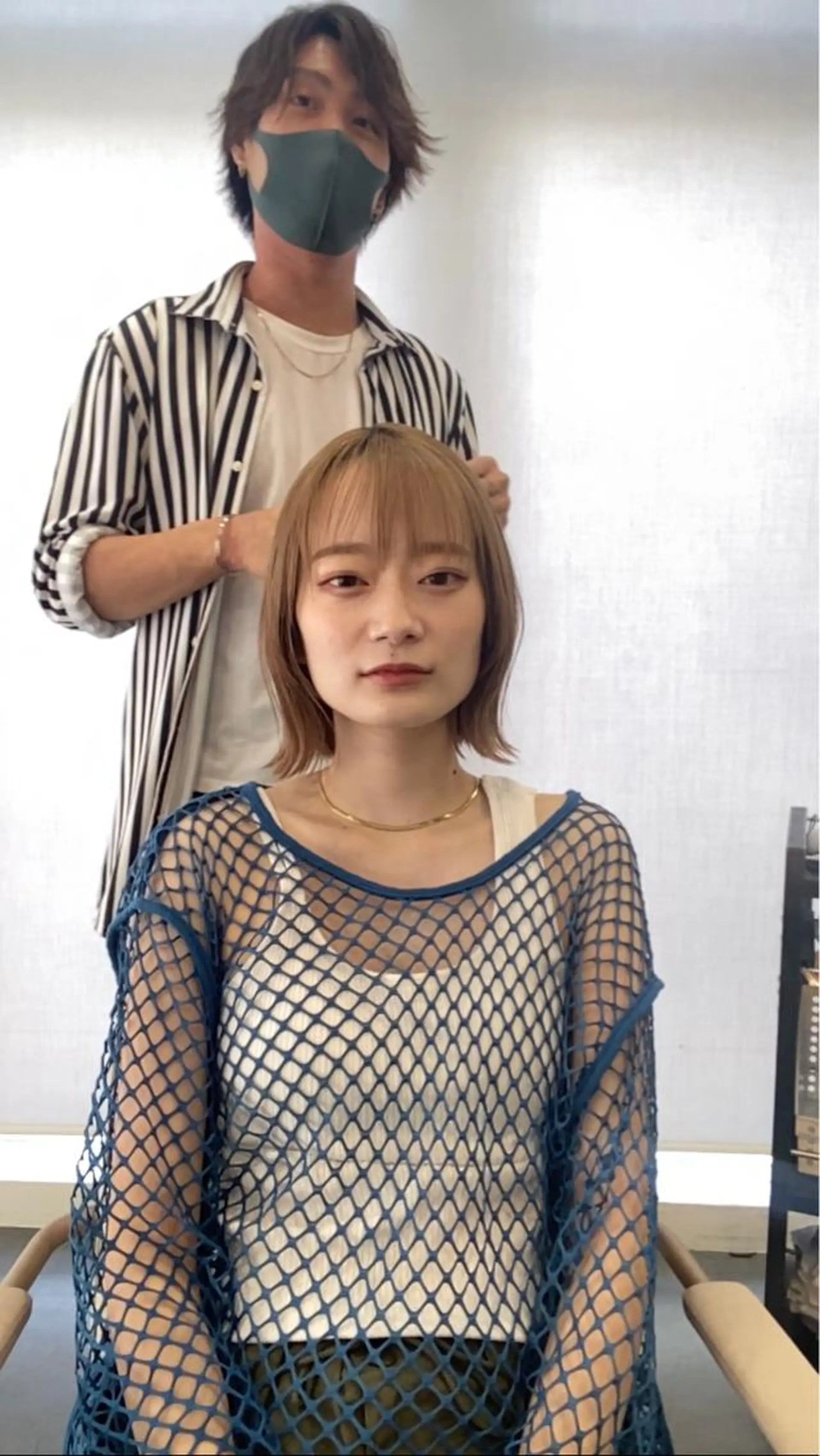 ショート カラー 小町康耀　ボブ /顔周りレイヤーのヘアスタイル