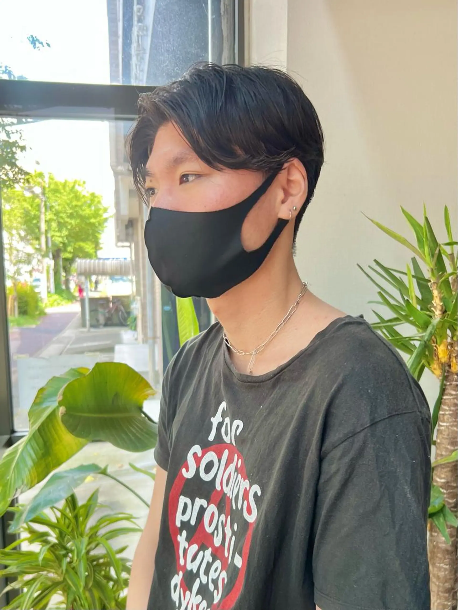 パーマ メンズ センターパート メンズパーマ 古川 晴輝のヘアスタイル