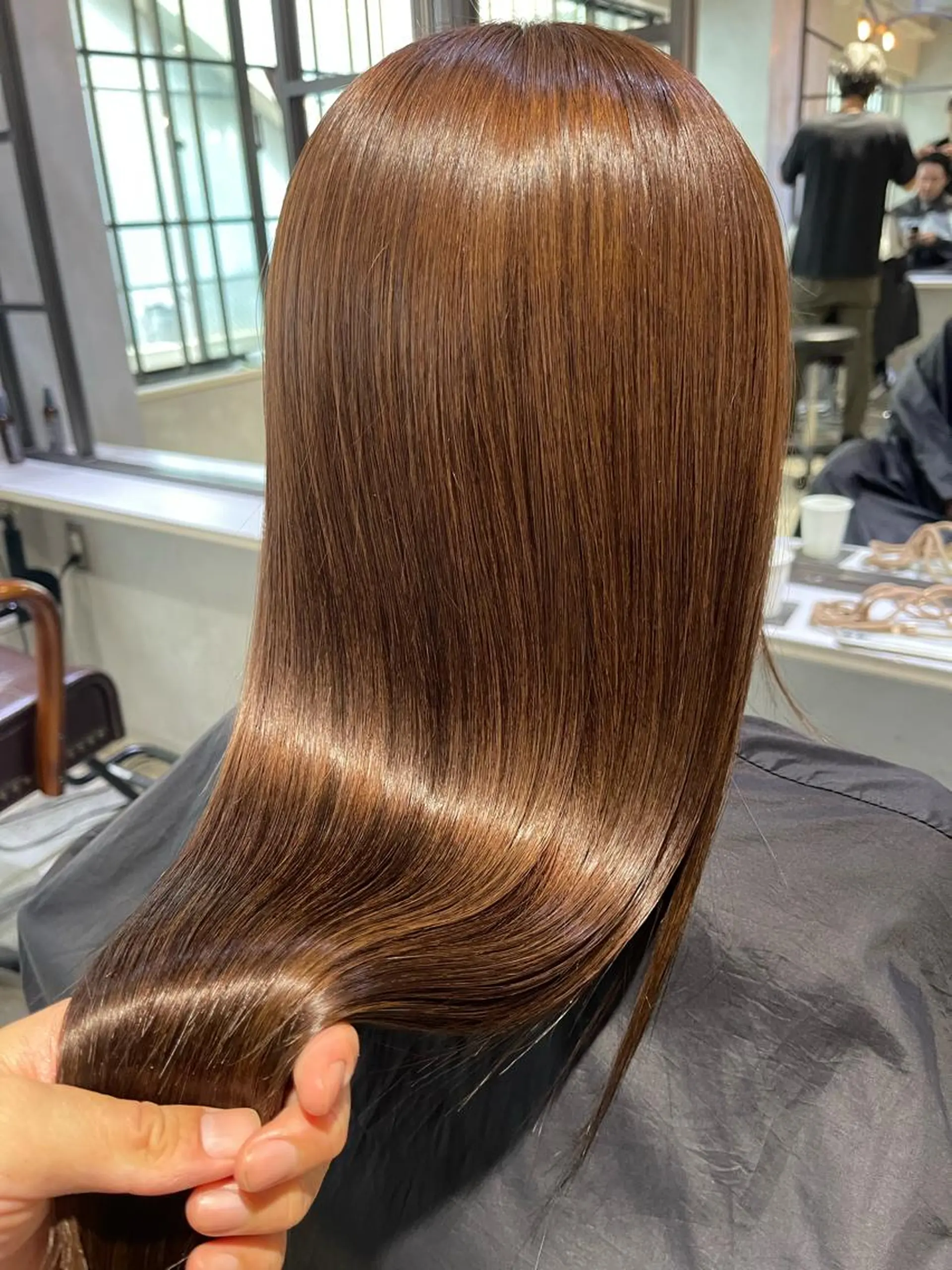 ロング カラー カット パーマ トリートメント 髪質改善／艶髪特化 /柔らかさ/清水翔矢のヘアスタイル