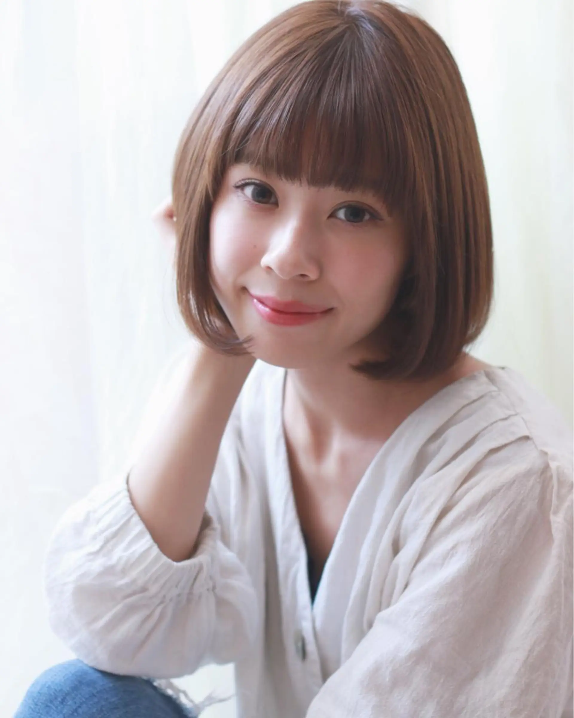 ミディアム ヘアカラー トリートメント 加藤 綾華のヘアスタイル