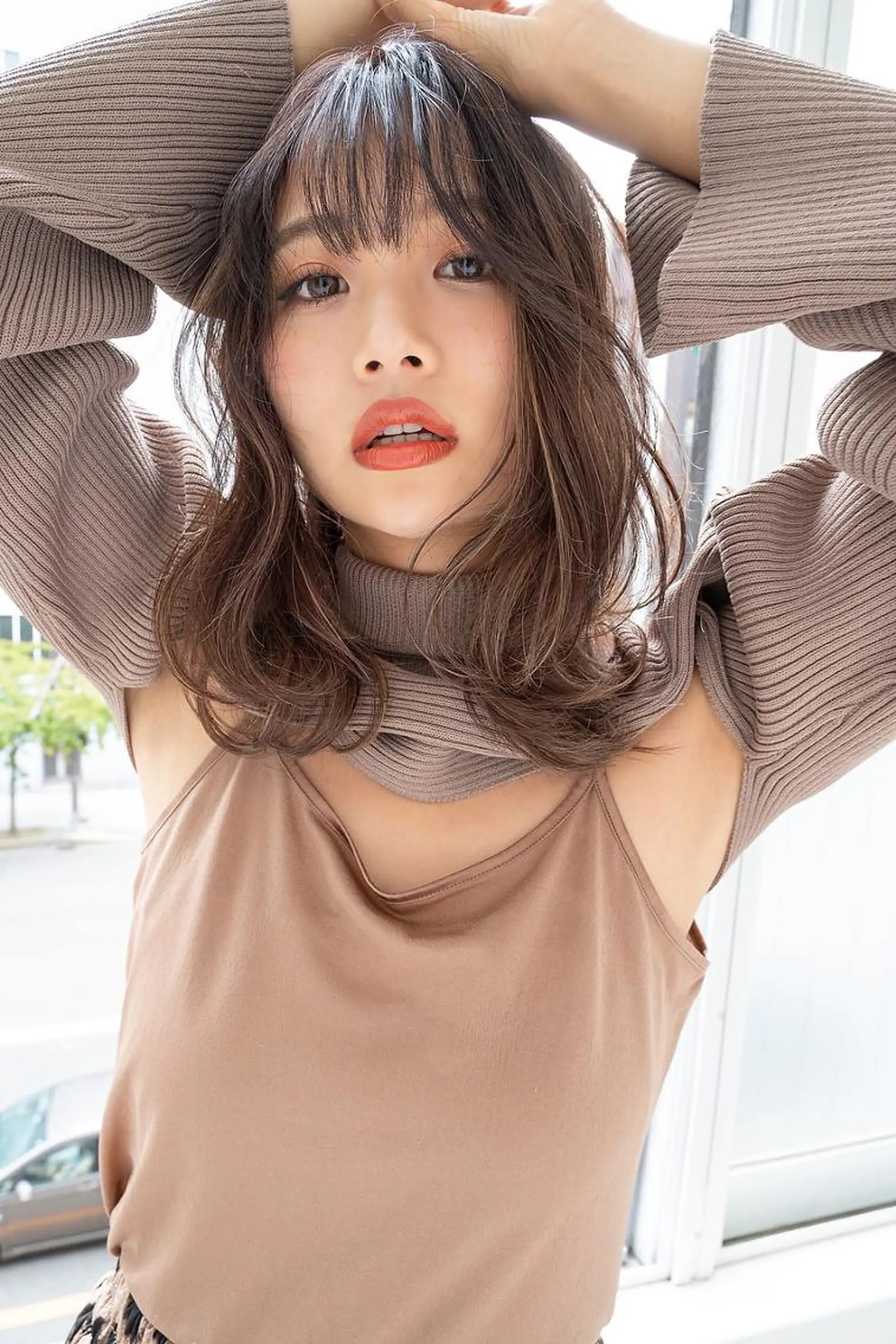 セミロング カラー アディクシーカラー 透明感カラー イルミナカラー ANGELICA JR奈良店のヘアスタイル