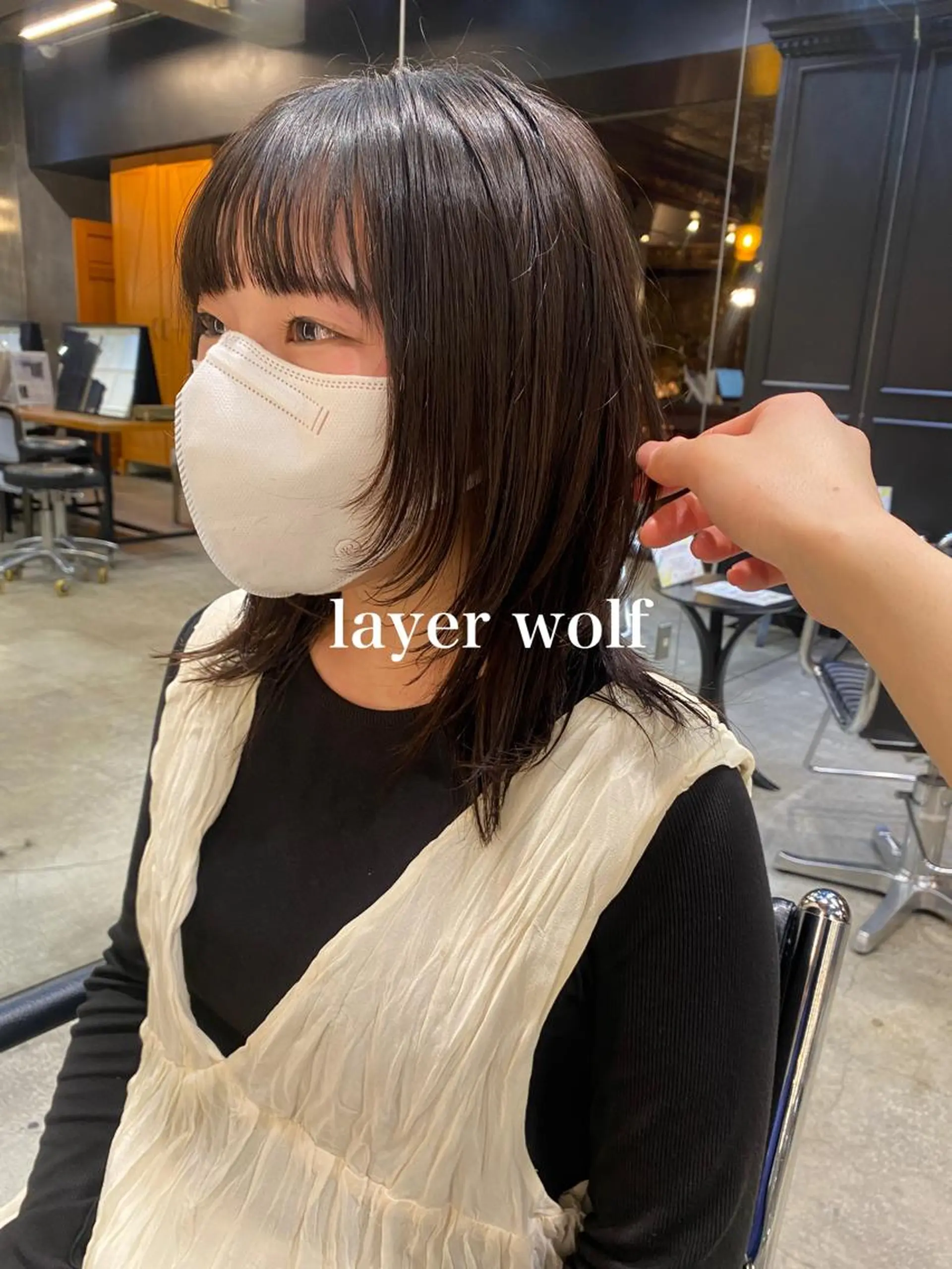 ミディアム カラー レイヤーカット カット ヘアカラー トリートメント ◽️モードヘア◽️ SHOUTOのヘアスタイル