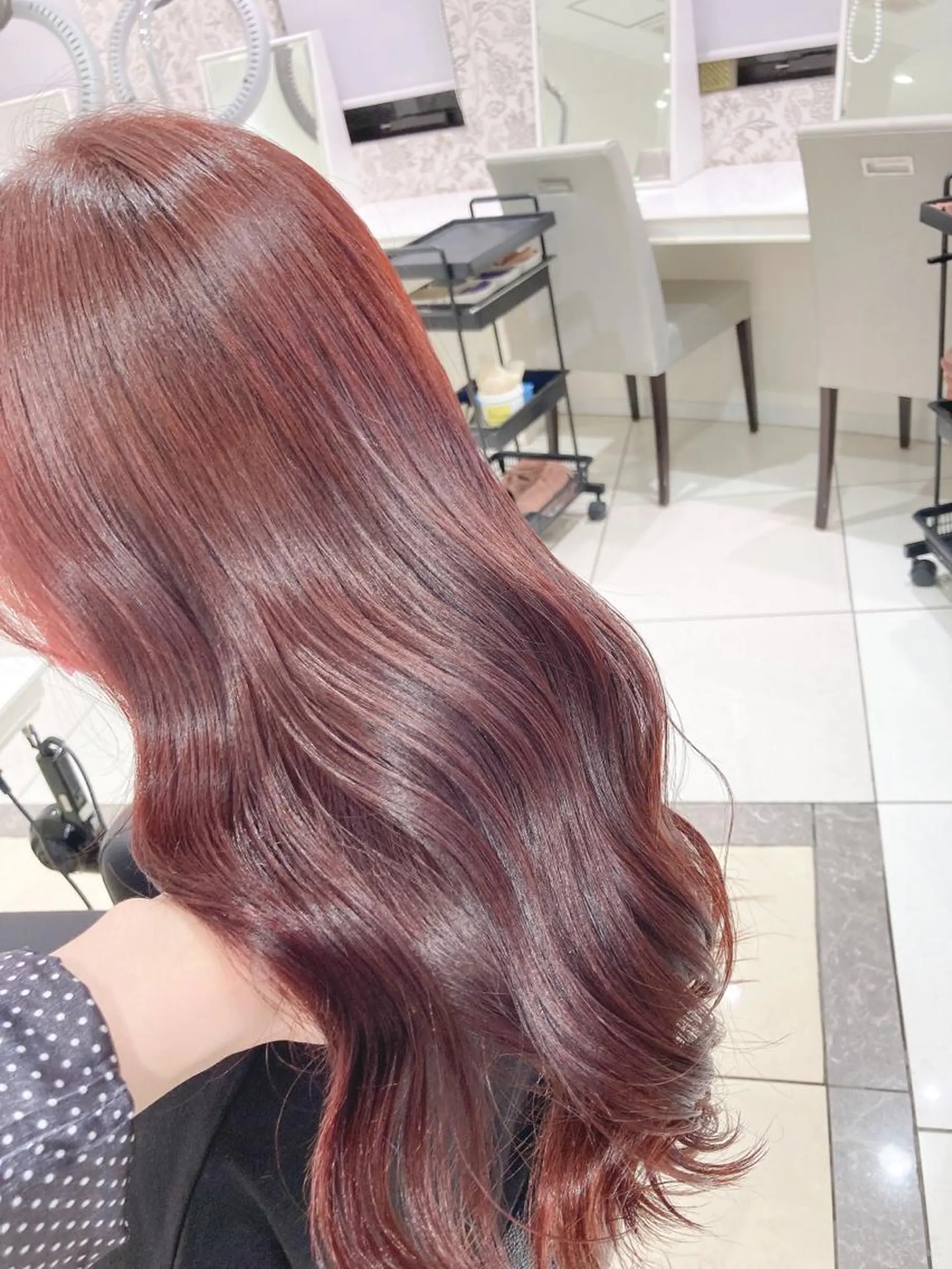 ロング カラー 朝が楽になる🔴 縮毛矯正🍎カイトのヘアスタイル