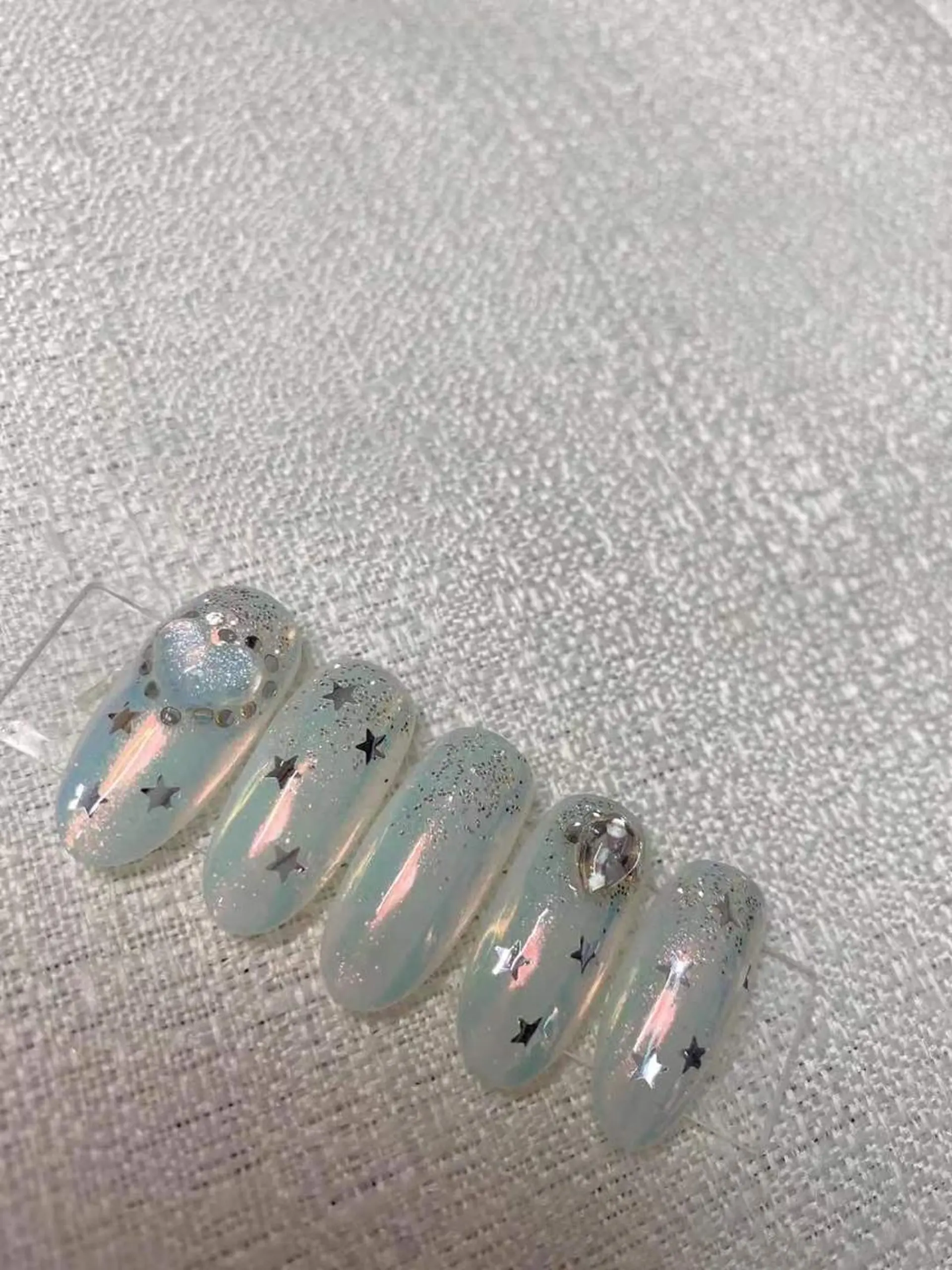 ネイル オーロラネイル ジェルネイル ハート スカルプネイル ソフトジェル ハンドネイル ハンドケア Kira Nailのネイルデザイン