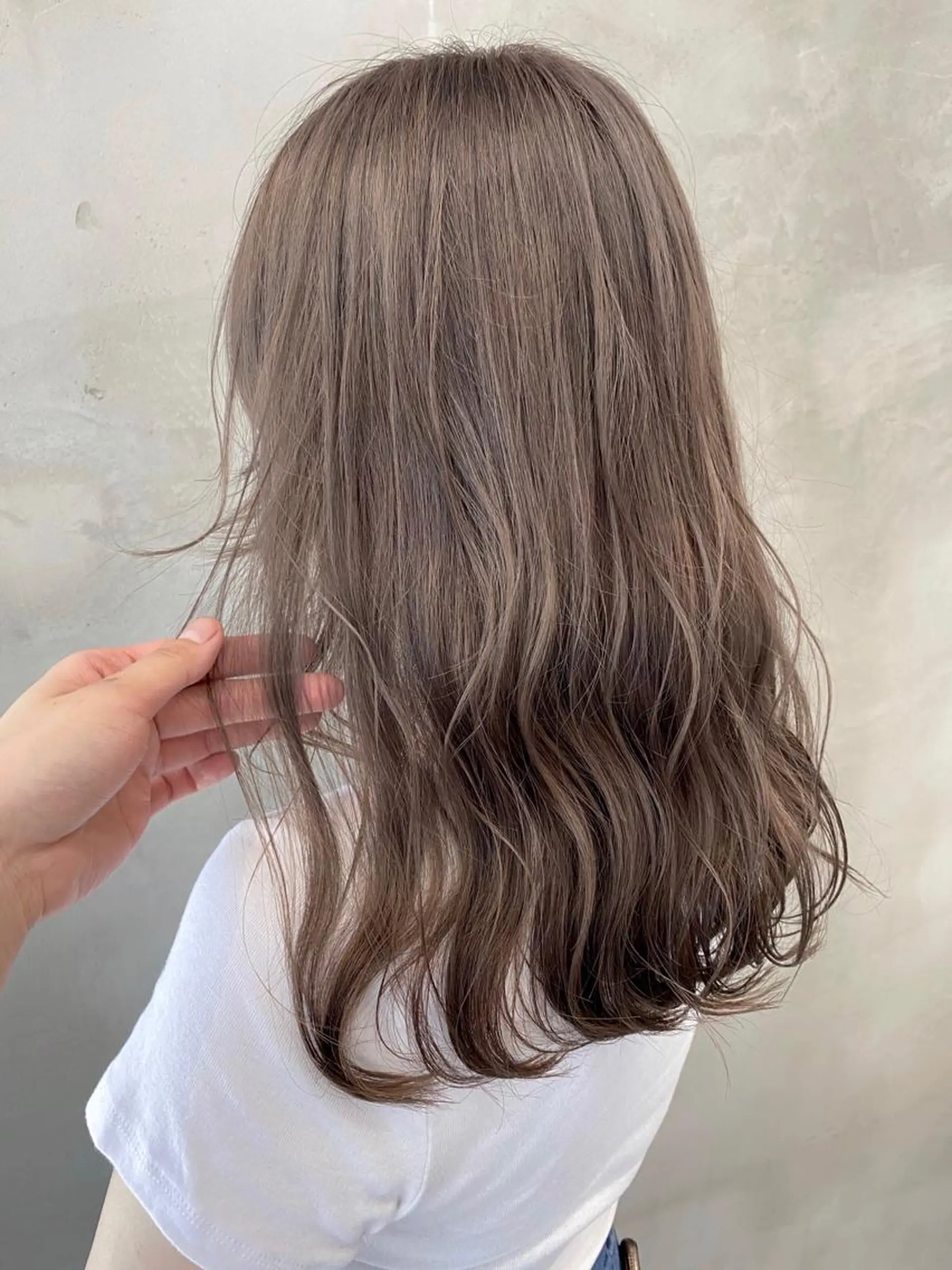ロング カラー 透明感カラー ラベンダーカラー ヘアカラー トリートメント pesca 長町南店 OIKAWAのヘアスタイル