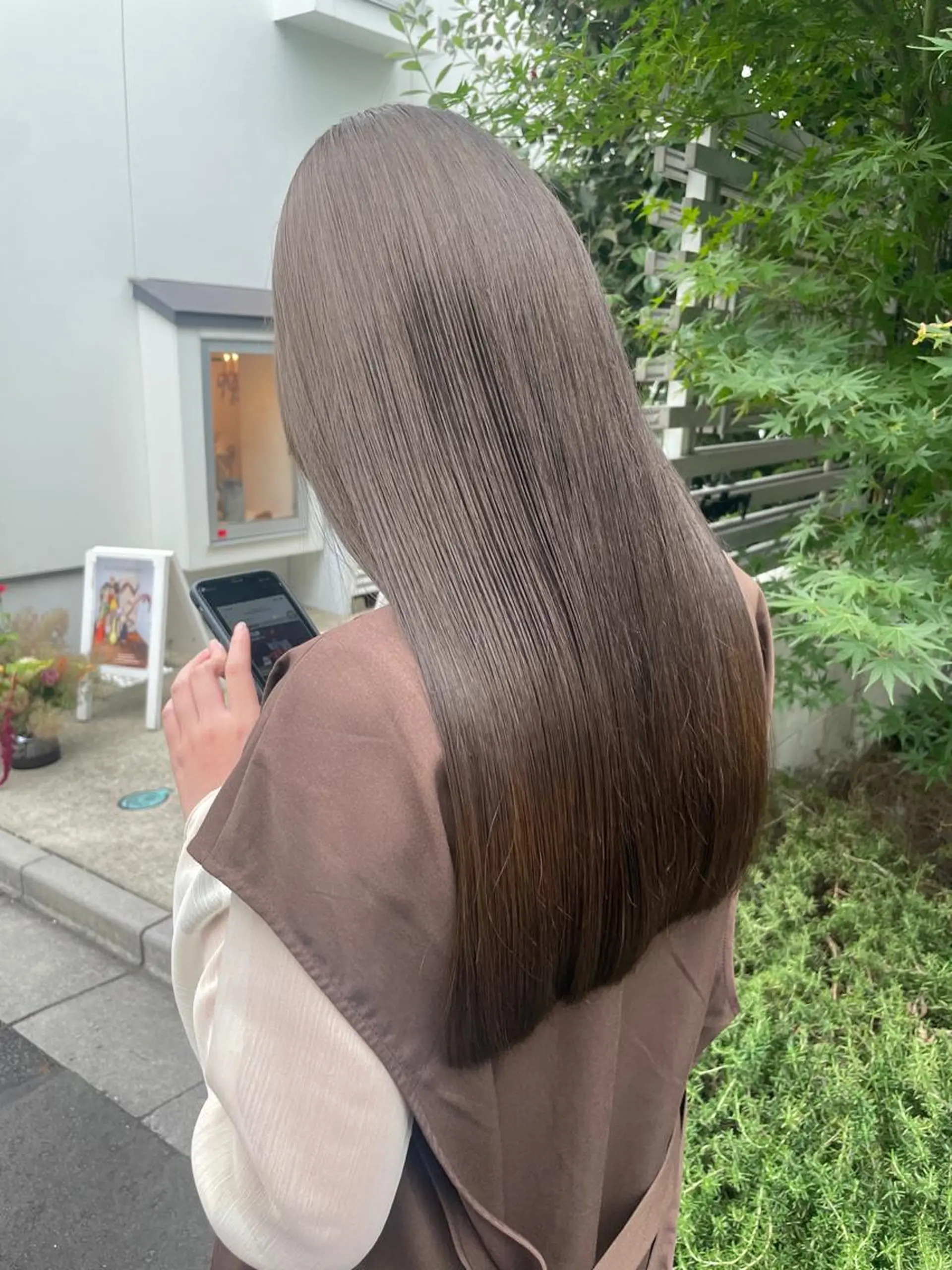 ロング カラー ヘアカラー トリートメント 顔周りカット× 髪質改善【リョウ】のヘアスタイル