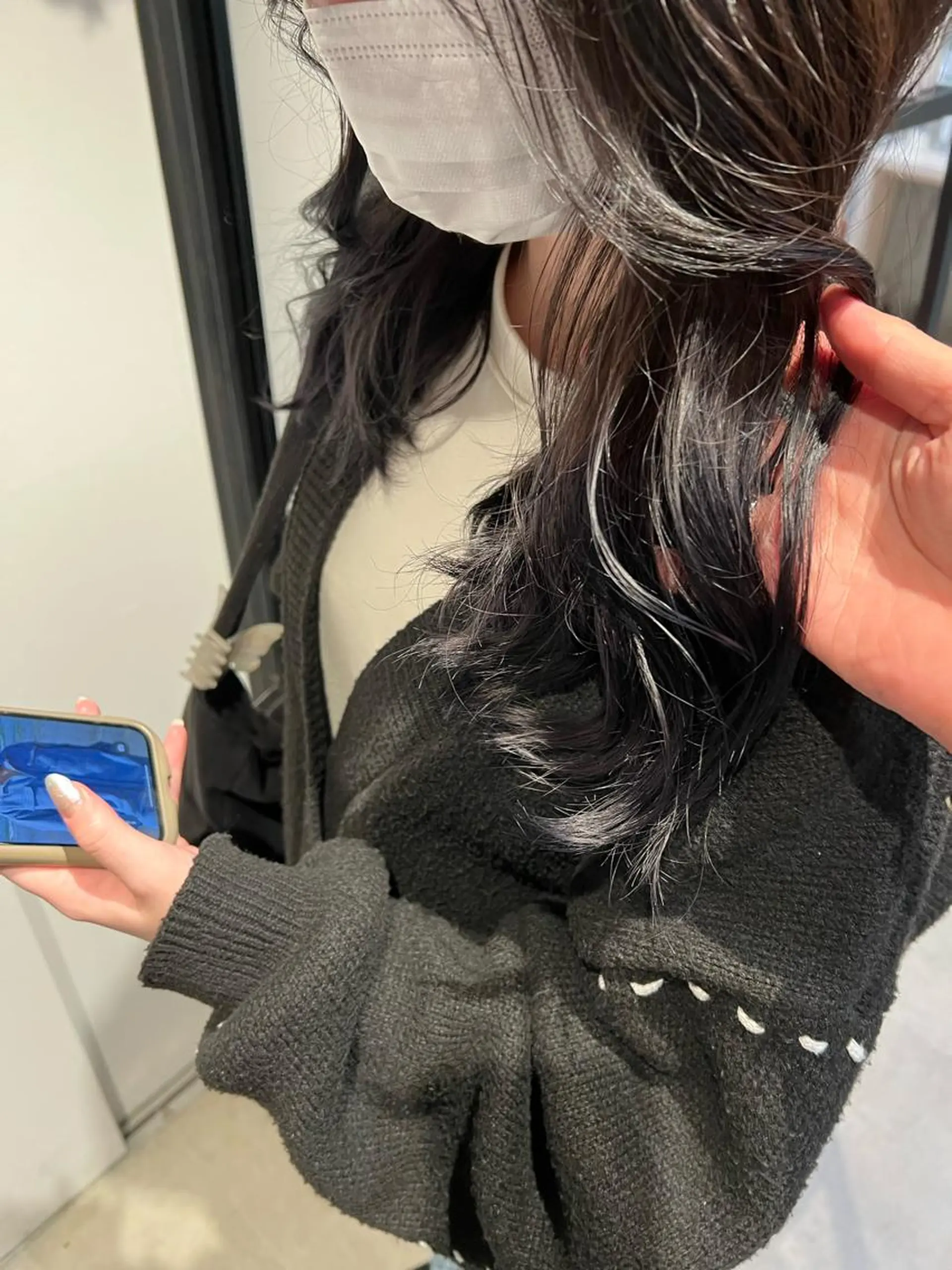 セミロング カラー ダン/メンズ/ 顔周り×透明感カラーのヘアスタイル