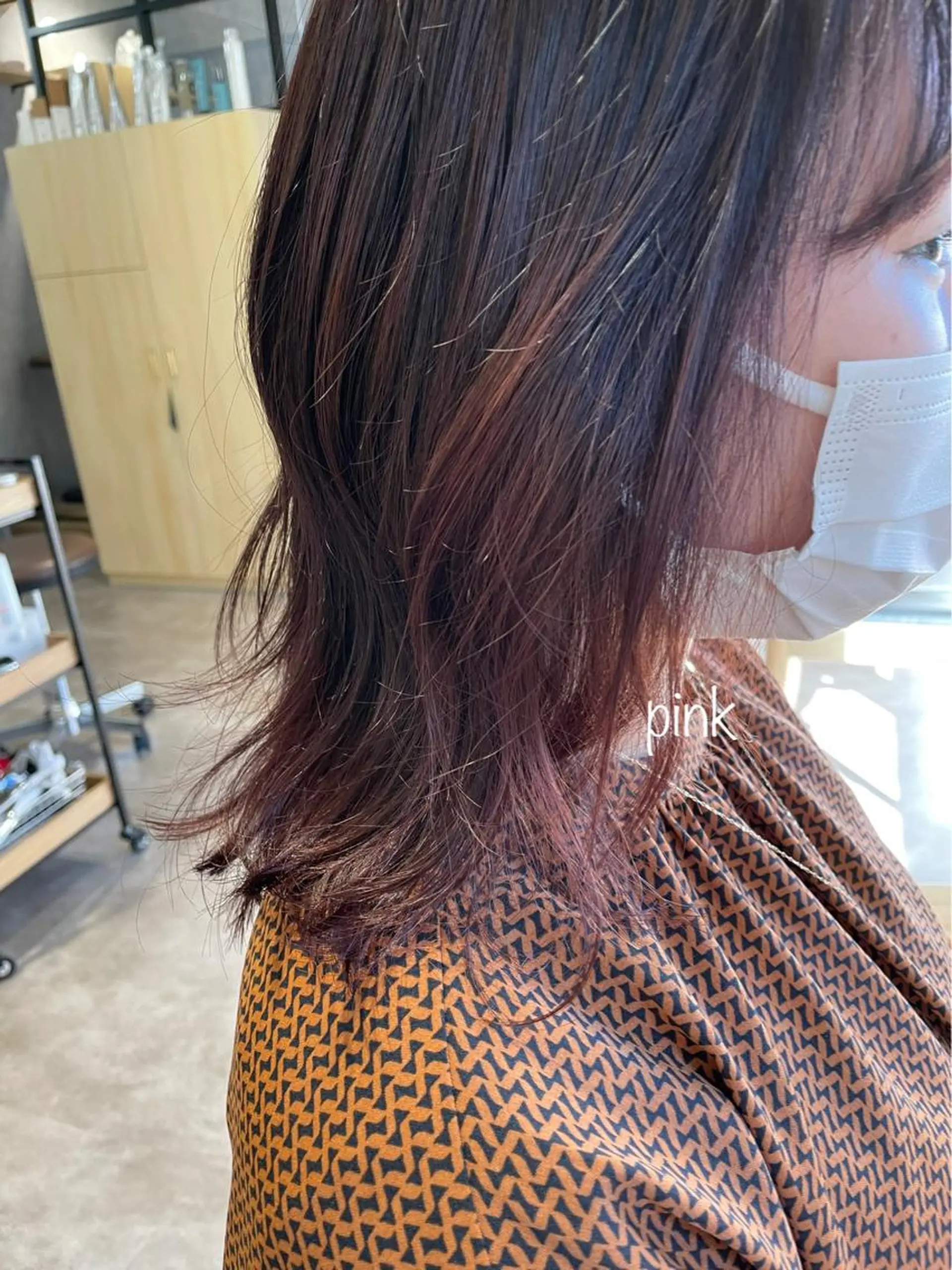 ミディアム カラー ピンクカラー 🌿AMANE🌿 sakiのヘアスタイル