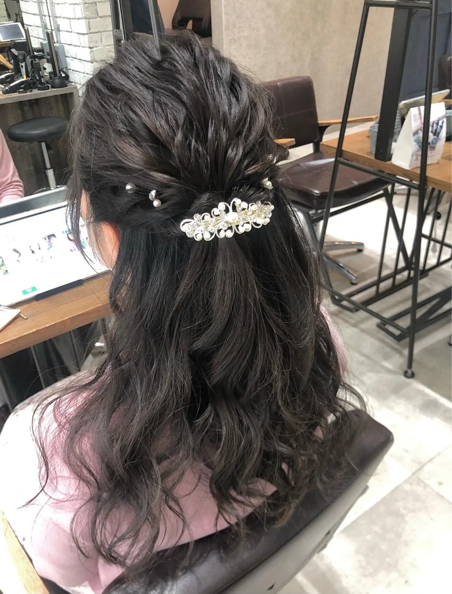 ヘアアレンジ ハーフアップ ヘアセット 🌿ニュアンスヘア 🌿福田沙也加のヘアスタイル