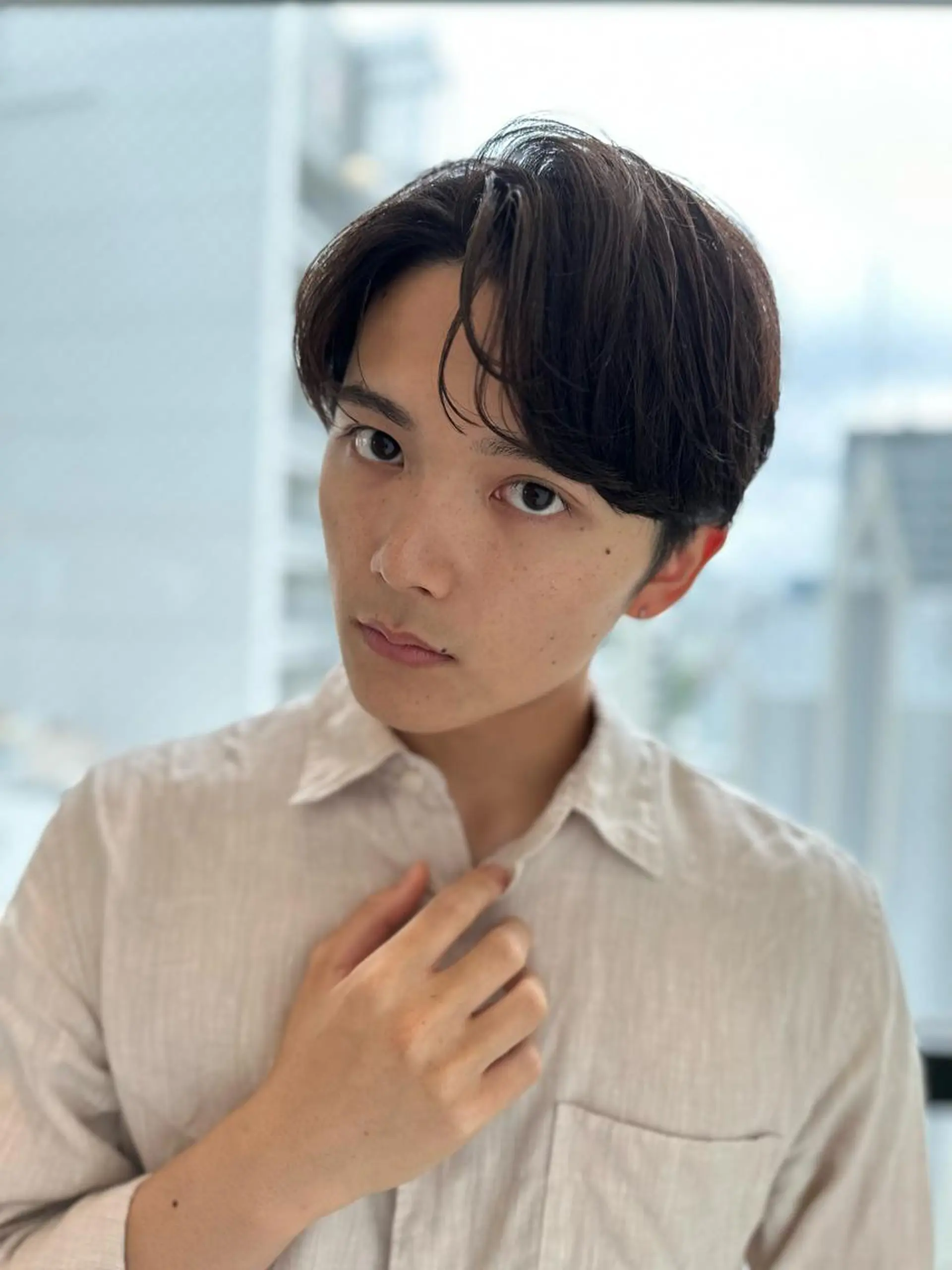 メンズ センターパート コンマヘア RAF TOKYO所属・10月限定モニター 髪質改善美髪矯正のヘアスタイル