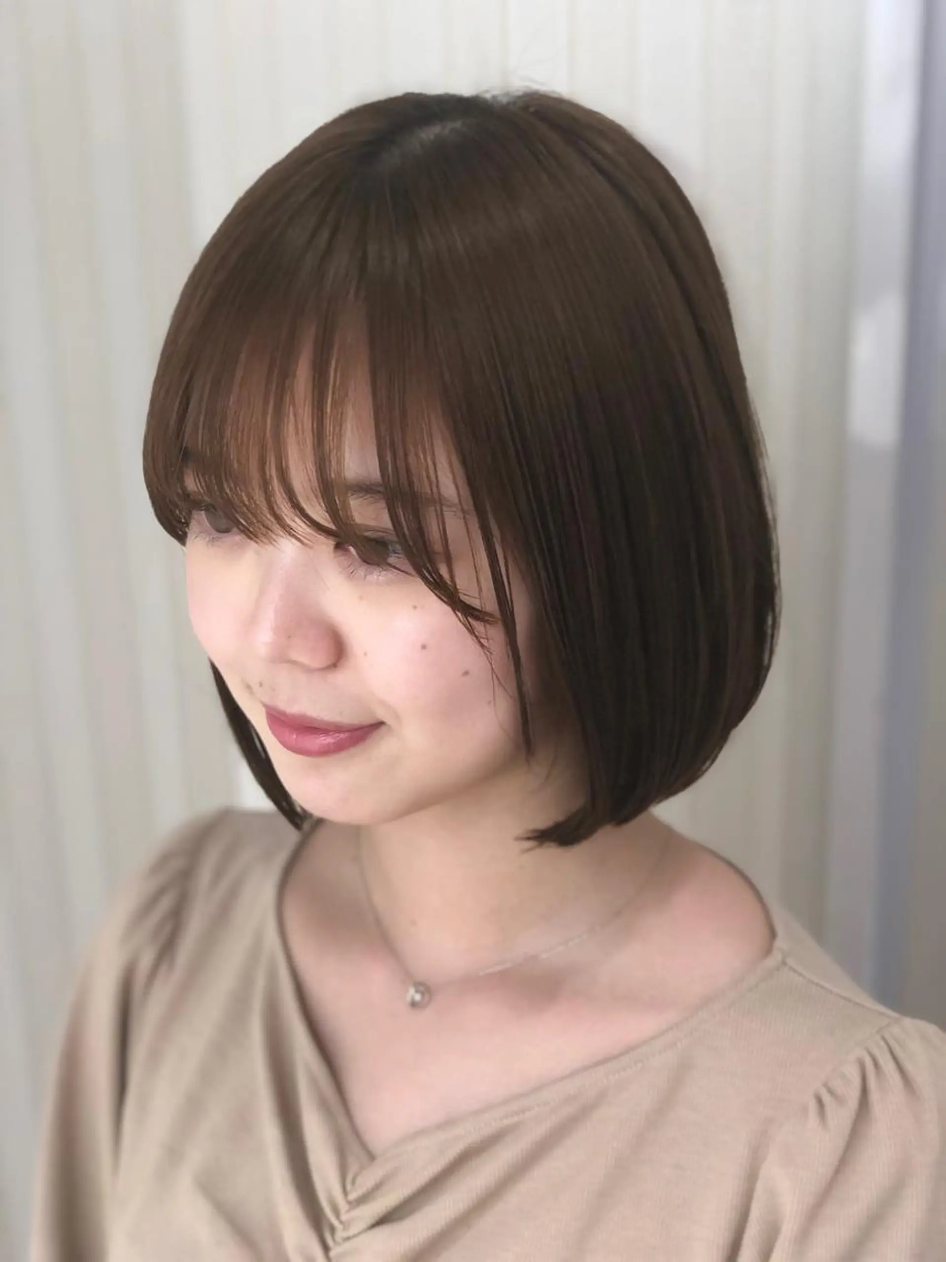 ショート カラー うざバング ✨髪質改善ストレート ×ミニボブ✨萩原　翼のヘアスタイル