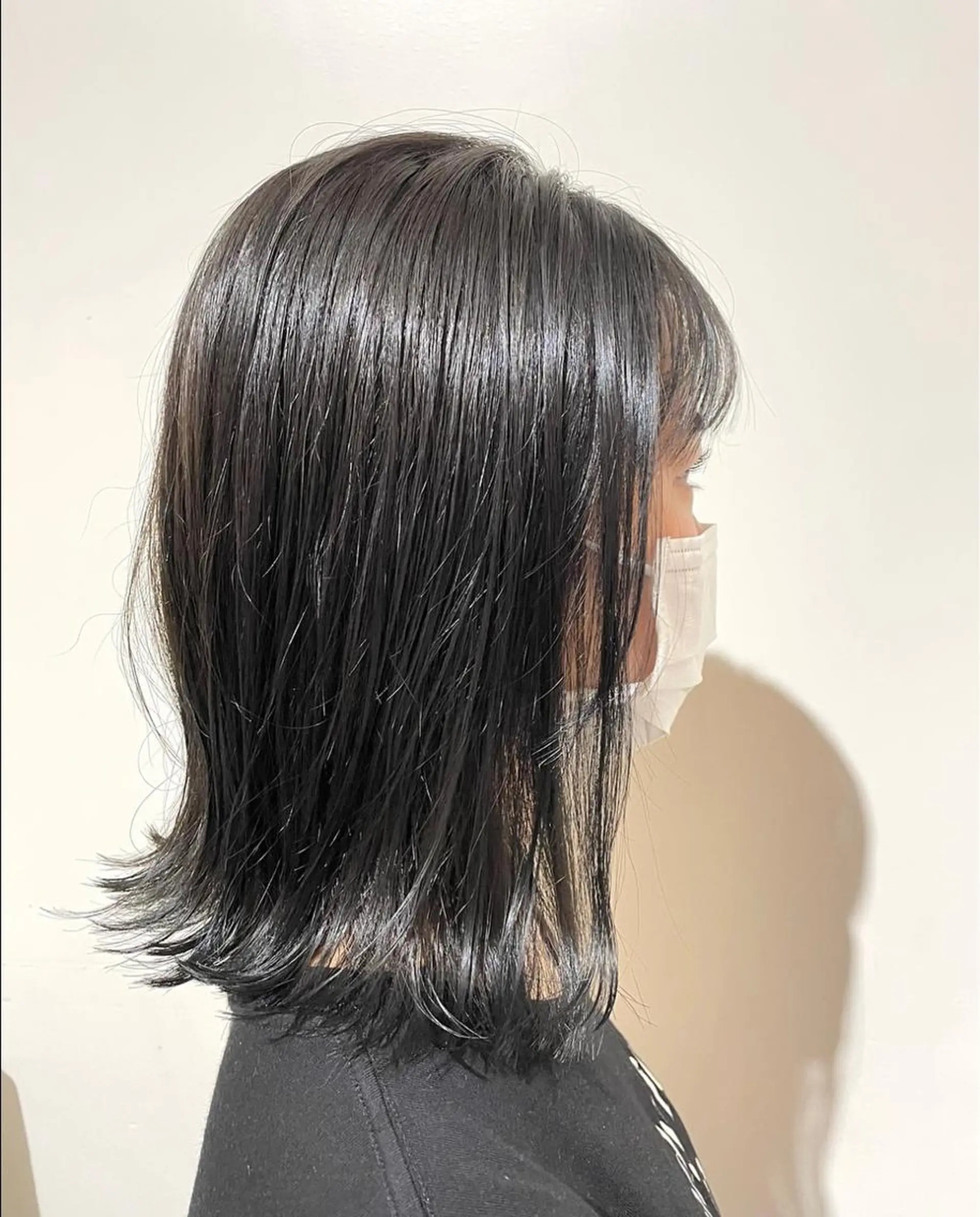 ミディアム カラー ヘアアレンジ 黒髪 グレージュ カット トリートメント ヘアセット 🍀竹内 友麻🍀のヘアスタイル