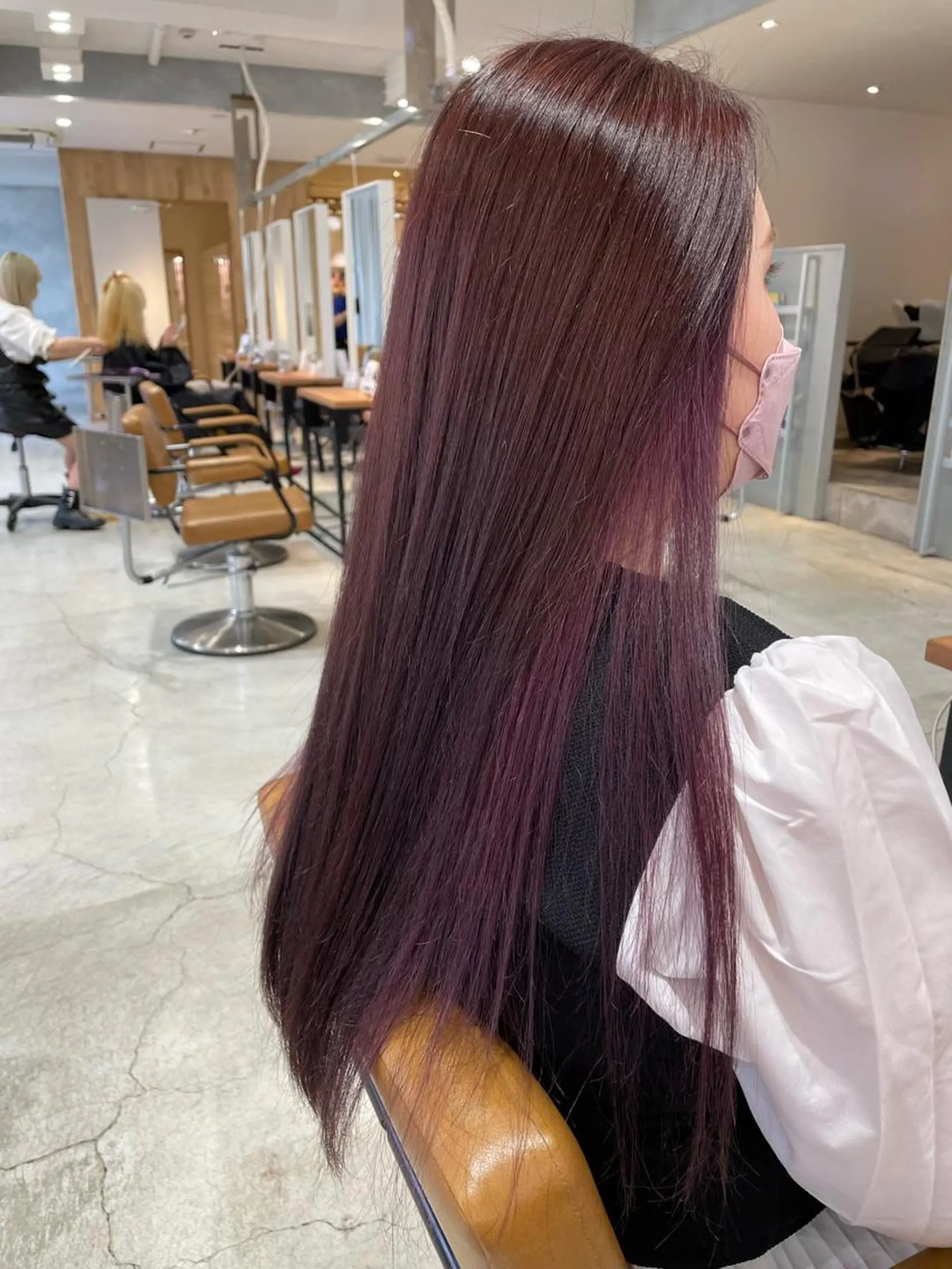 セミロング カラー 縮毛矯正 トリートメント ✨ブリーチ特化✨ 💚Acchon💚のヘアスタイル