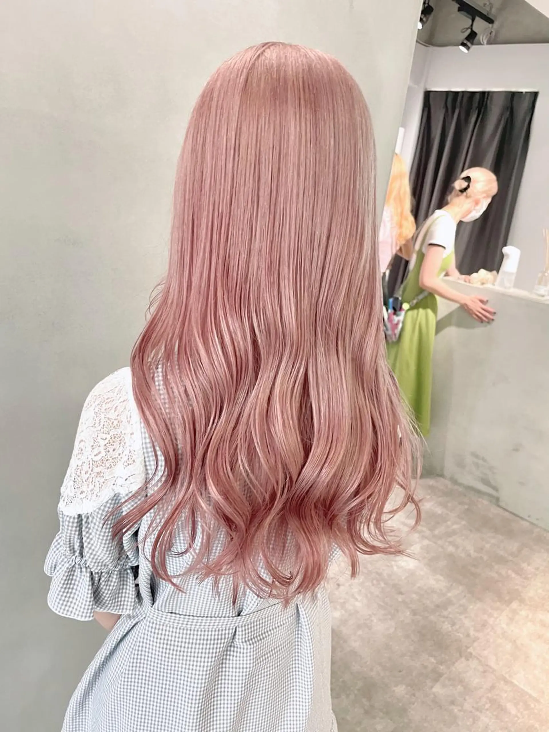 ロング カラー ピンクカラー ヘアカラー トリートメント LINDO TOKYO所属・✨ハイトーン✨ 濱田知孝のヘアスタイル