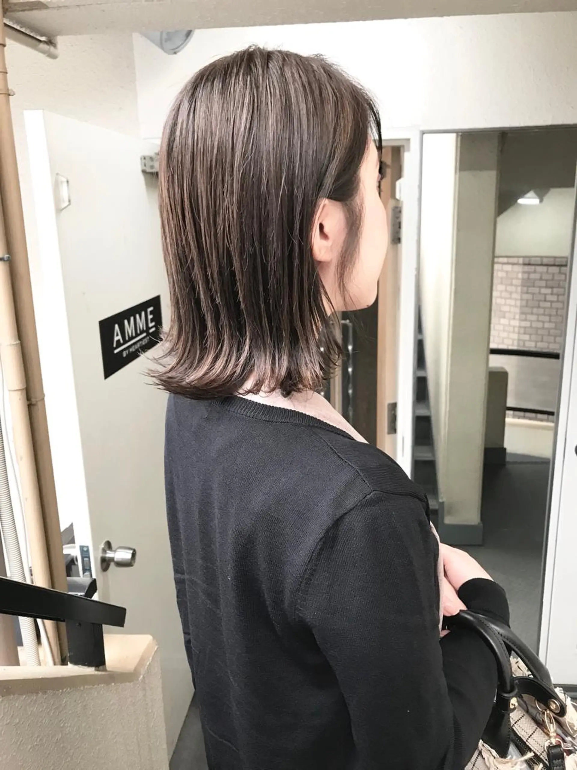 ミディアム カラー 外ハネヘア カット ヘアカラー トリートメント 💎髪質改善💎 デザイナーshinのヘアスタイル