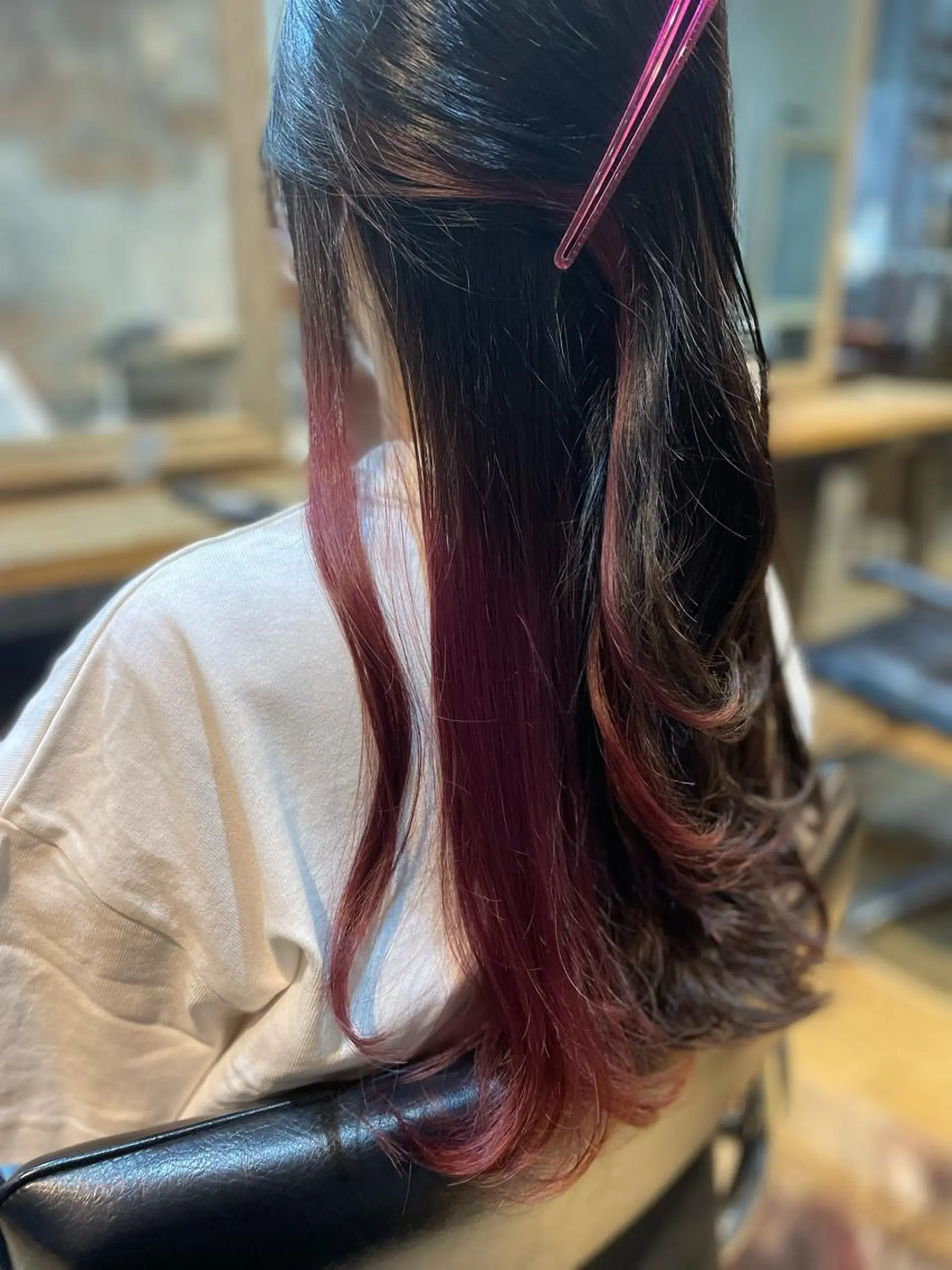 ロング ルネ所属・切りっぱなしボブ グレージュ/福田梢のヘアスタイル