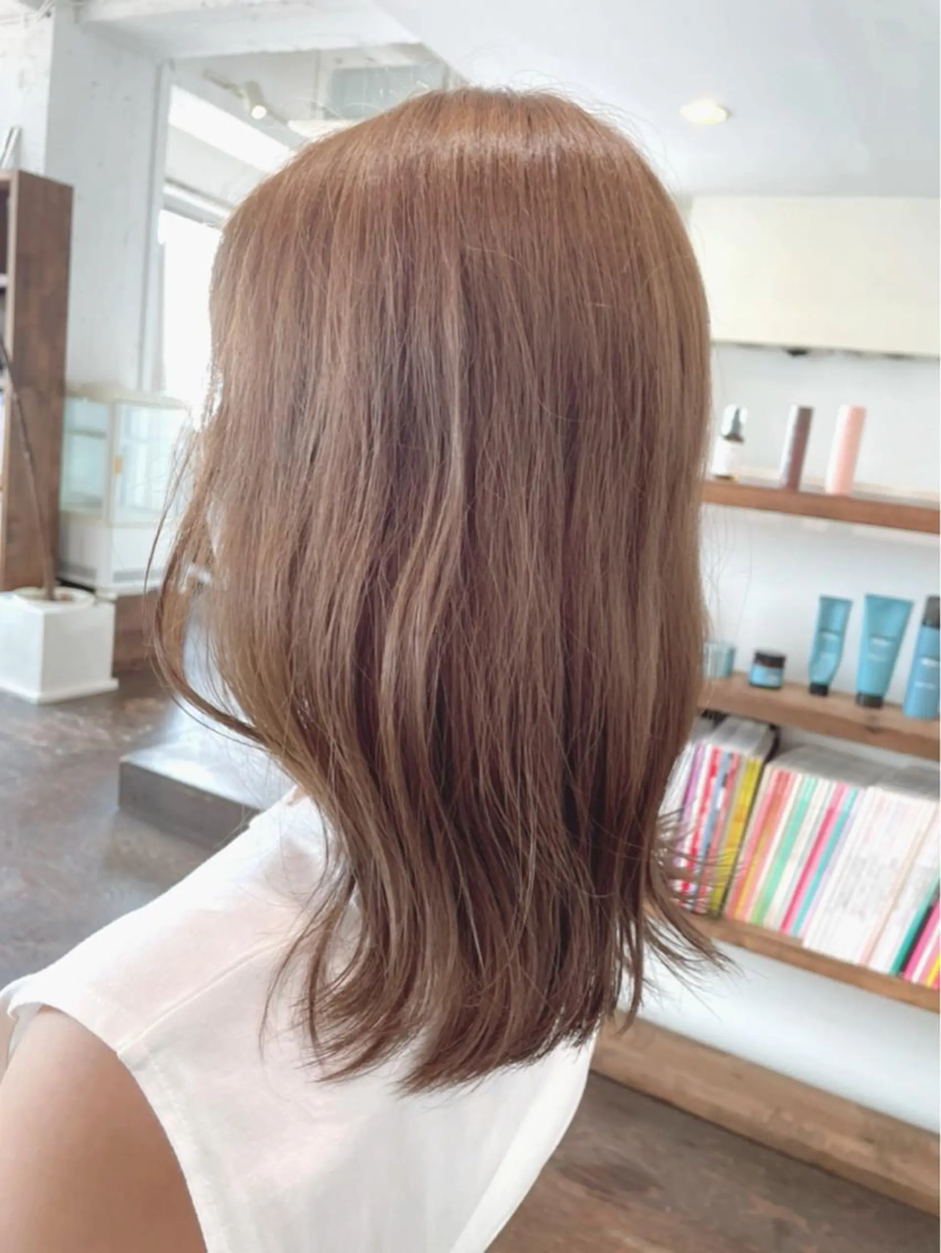 ロング カラー グレージュ ミルクティーグレージュ ヘアカラー unsung所属・韓国風◎　田中 勇也のヘアスタイル