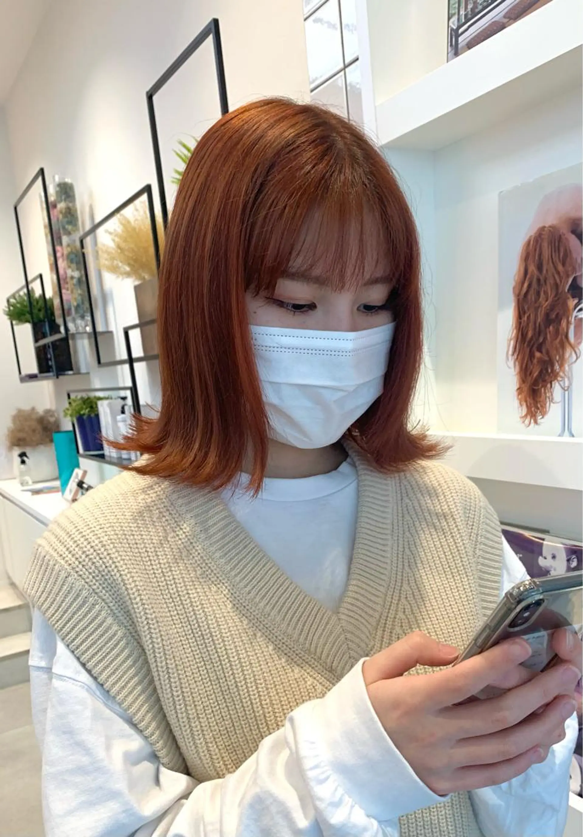 ミディアム みなもと ちはるのヘアスタイル