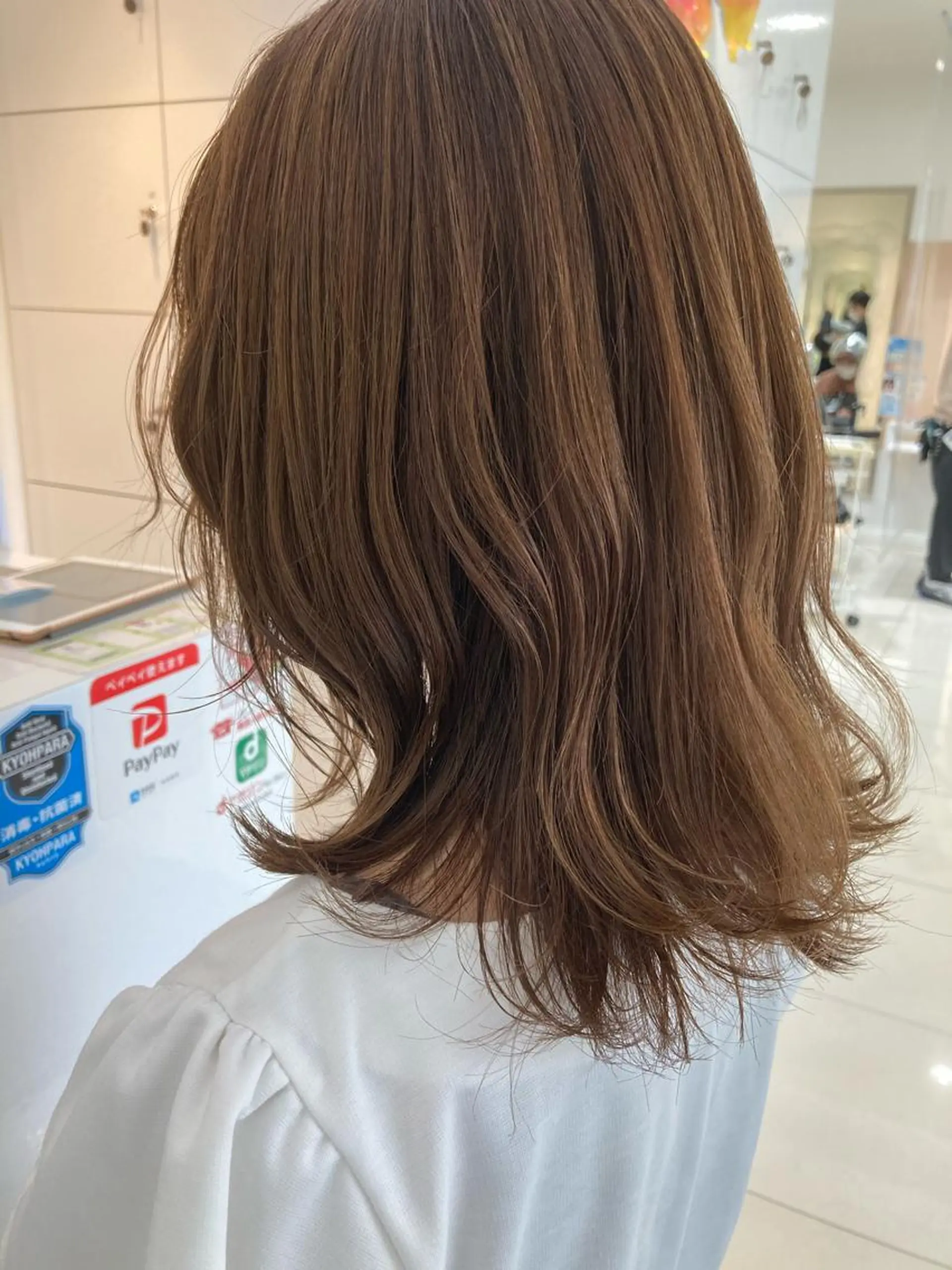 ミディアム カラー ハイトーンカラー 田中 あかねのヘアスタイル