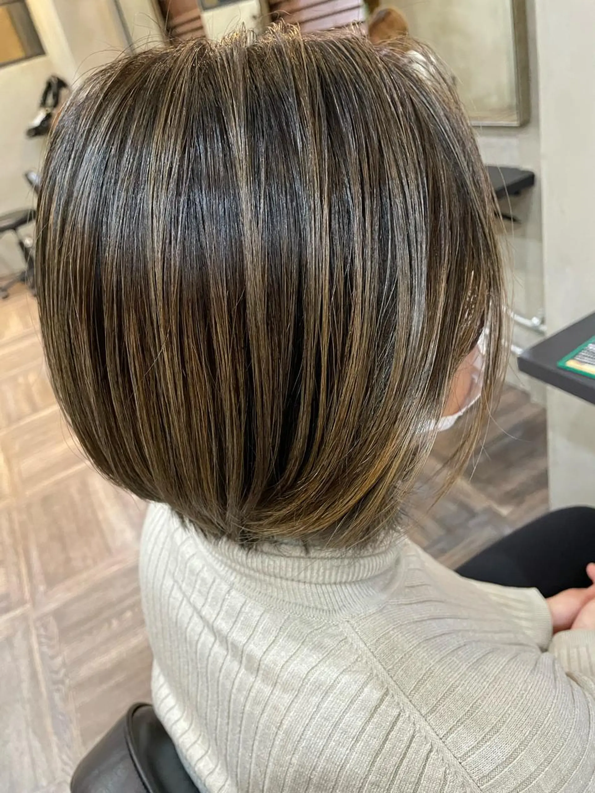 ショート カラー ショートボブ バレイヤージュ ボブ レイヤーカット ショートヘア La fith 店長 城谷颯人のヘアスタイル