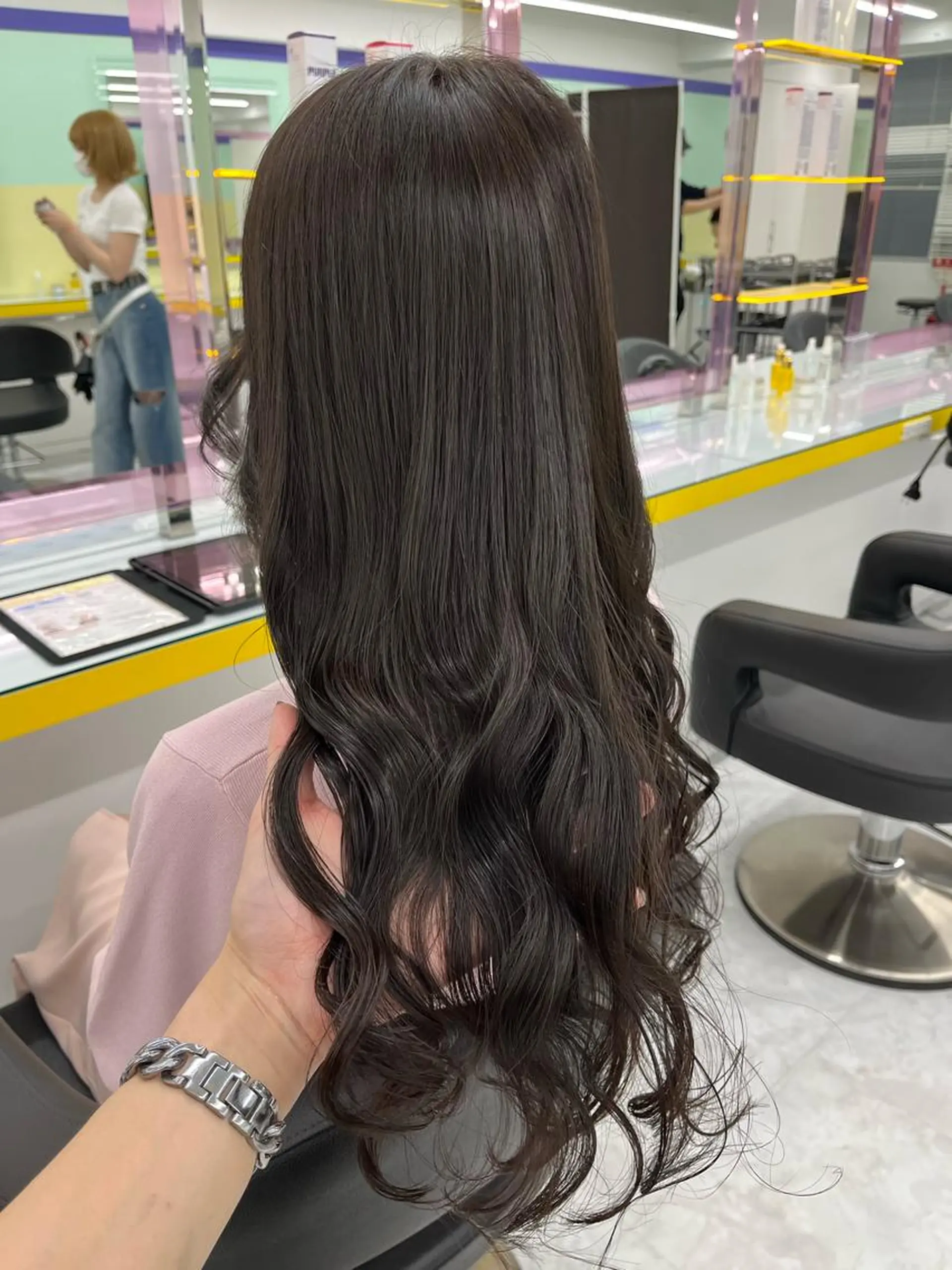 ロング ヘアカラー 🌿透明感カラー‪ 縮毛矯正✨かずきのヘアスタイル
