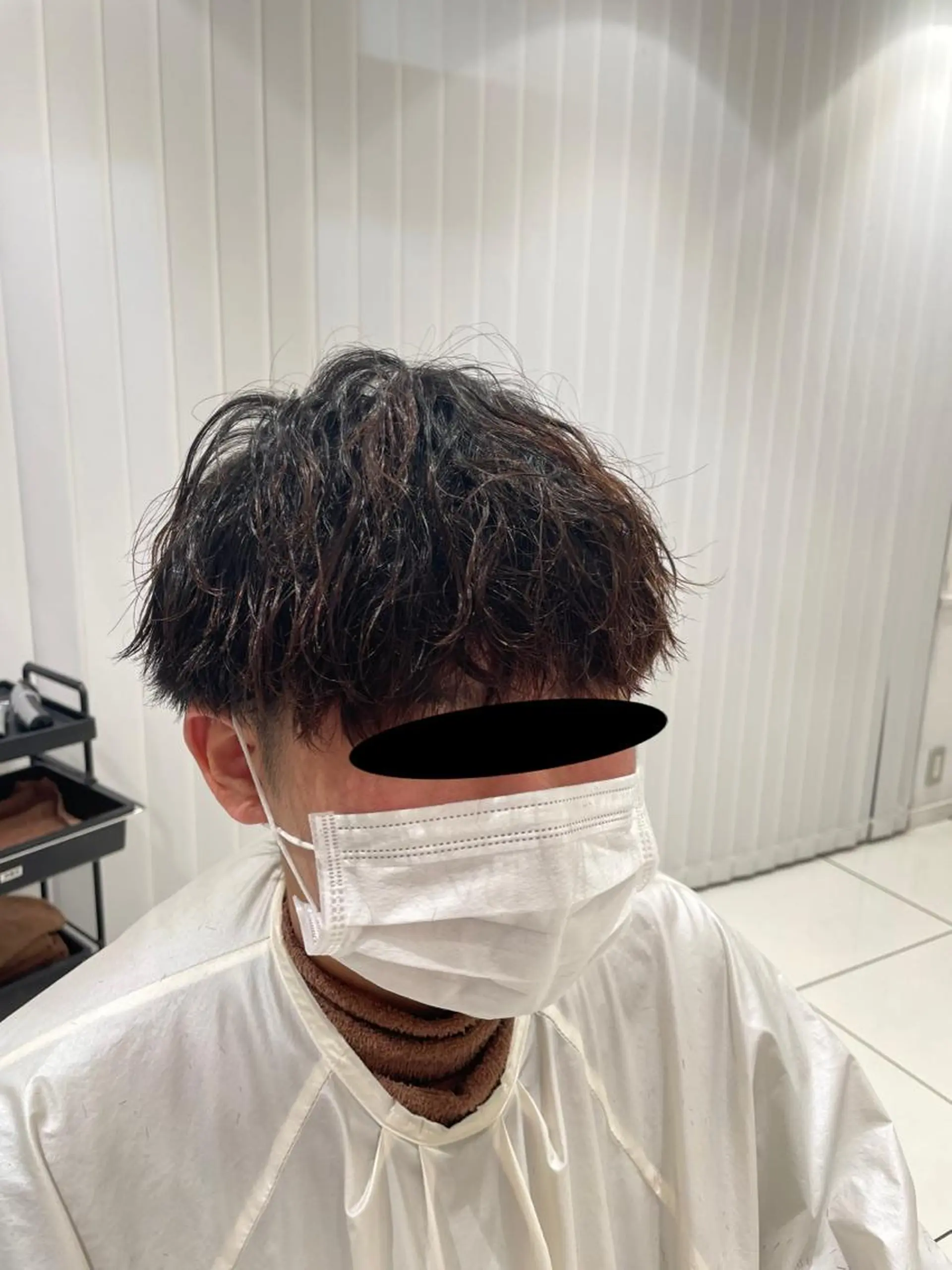 パーマ メンズ センターパート 川島爽楽のヘアスタイル