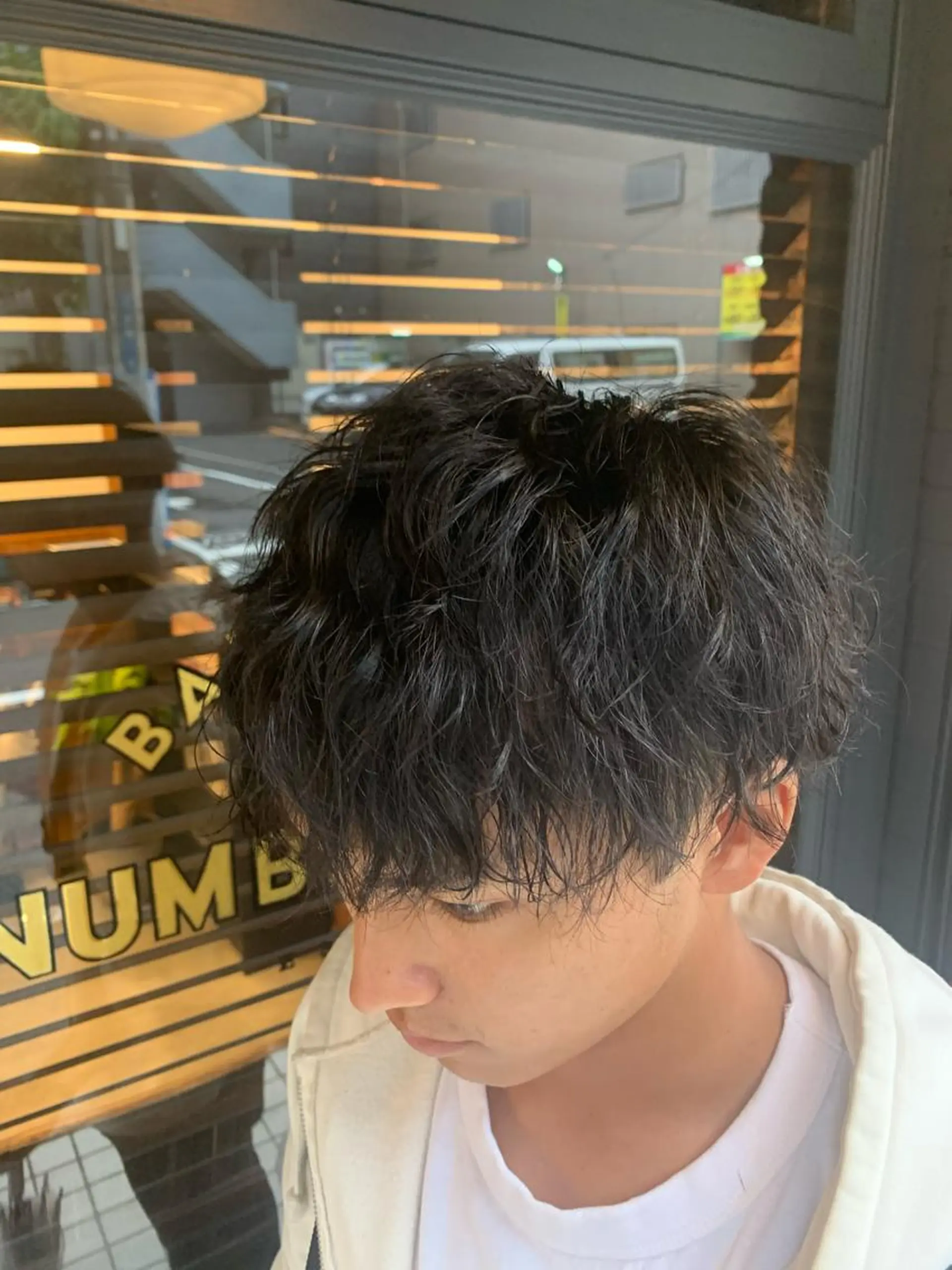 ショート パーマ メンズ 園田 将士のヘアスタイル