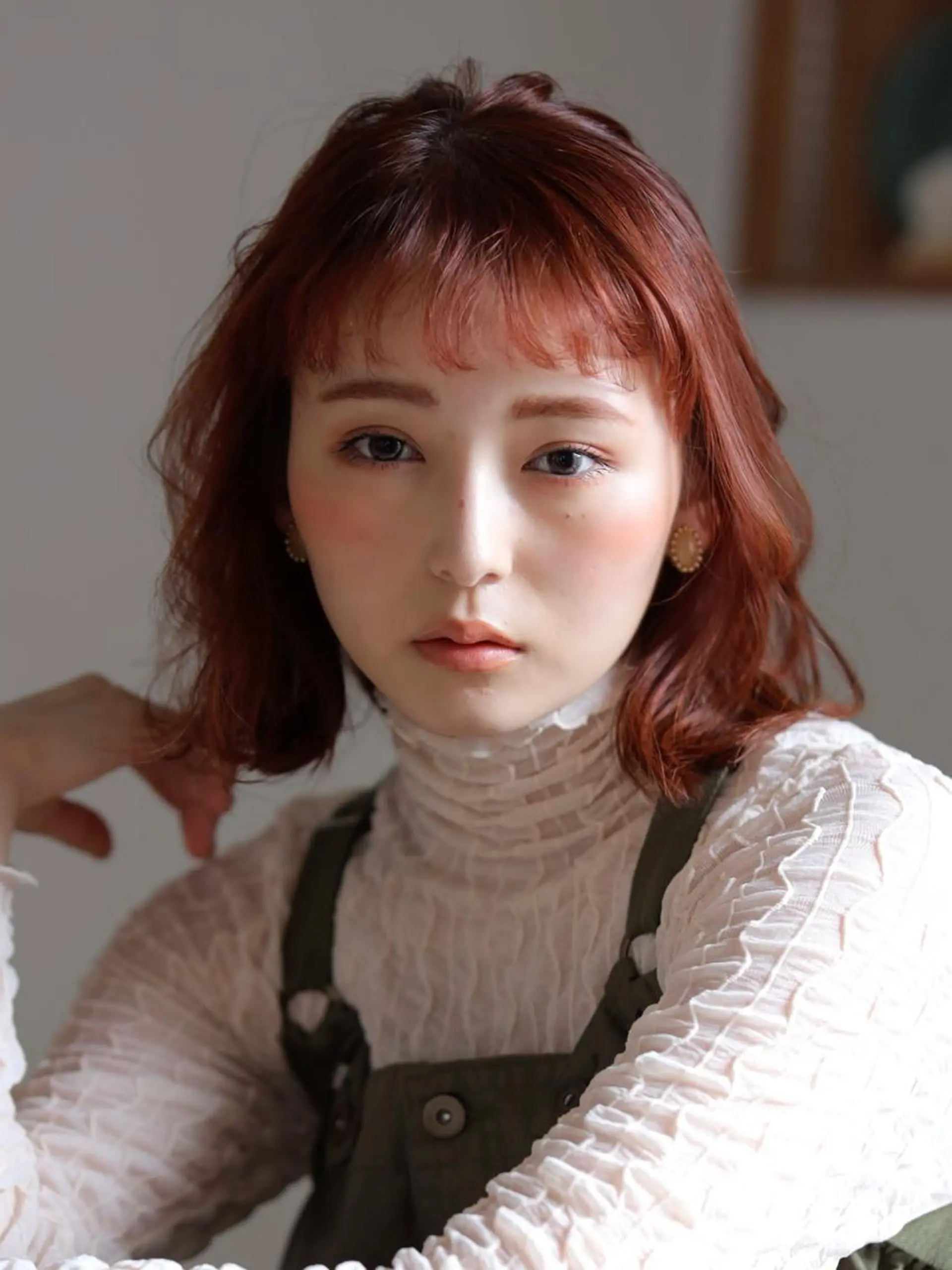 ミディアム カット パーマ 🎀ハイトーン/レイ ヤー/Reina🎀のヘアスタイル