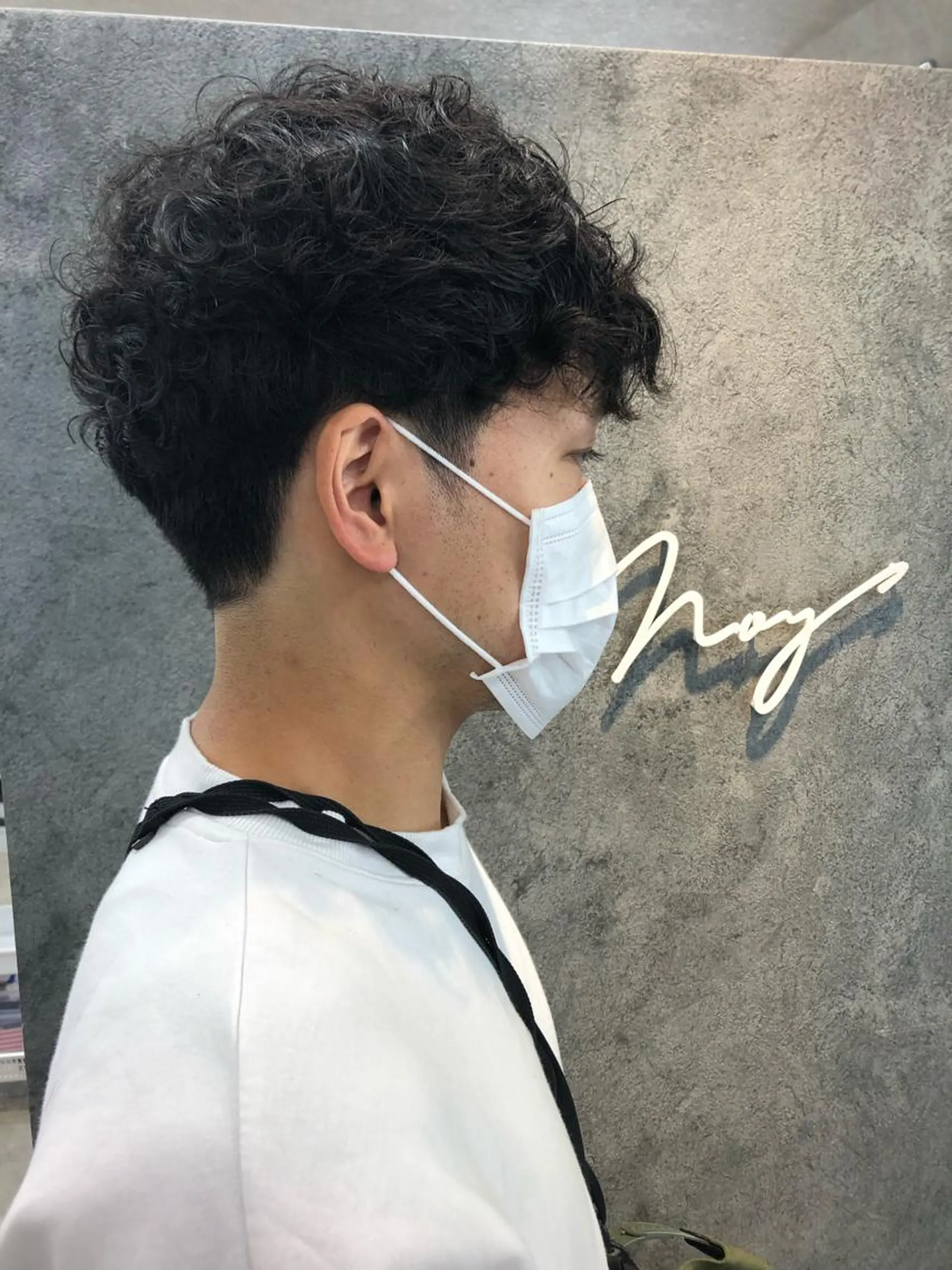 パーマ メンズ マッシュ カット パーマ トリートメント Noy所属・Noyヨシモト ヒロトのヘアスタイル