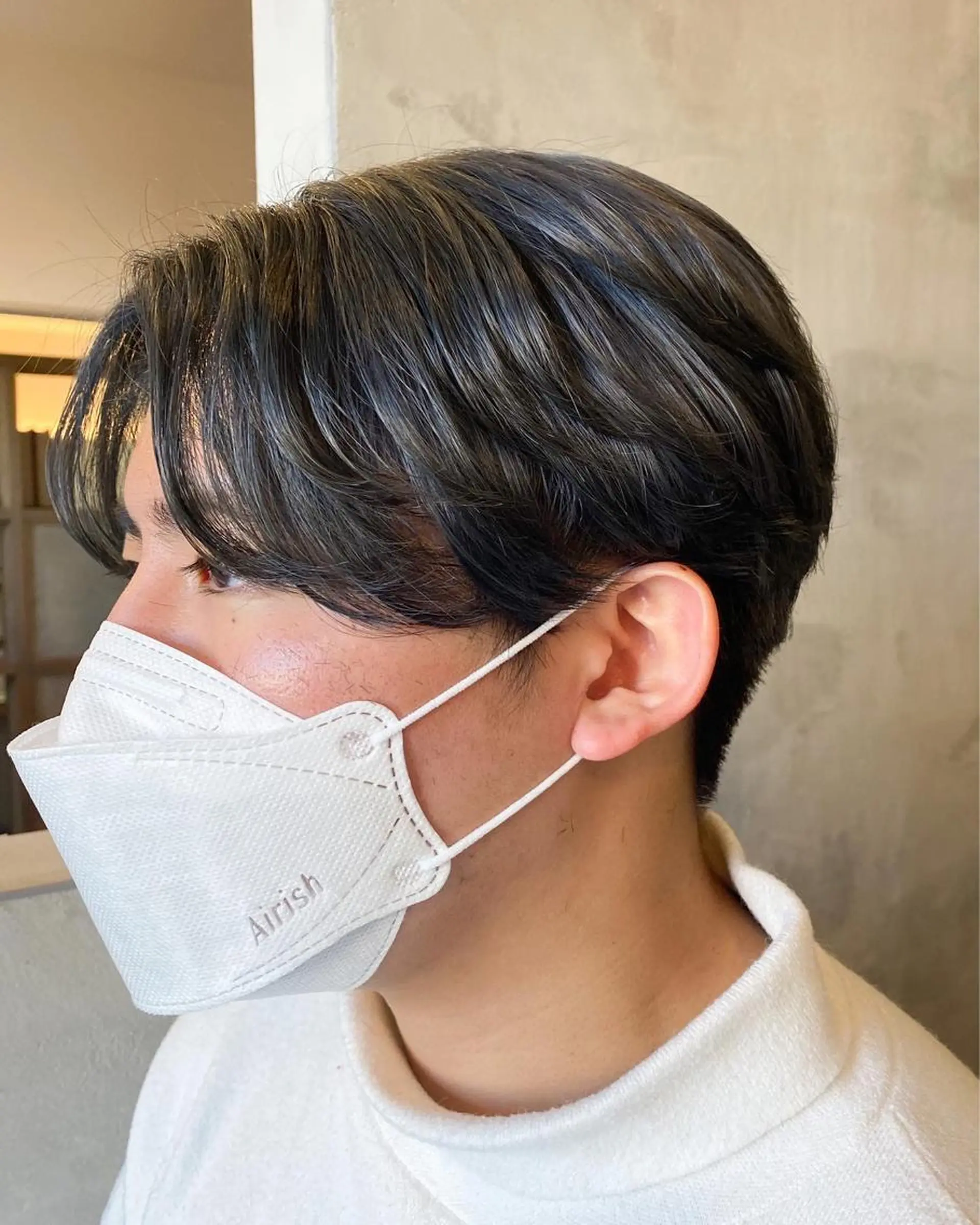 ショート メンズ センターパート メンズ韓国風 マッシュ 韓国風ヘア Salonde  COCO所属・メンズパーマ/ RIOのヘアスタイル