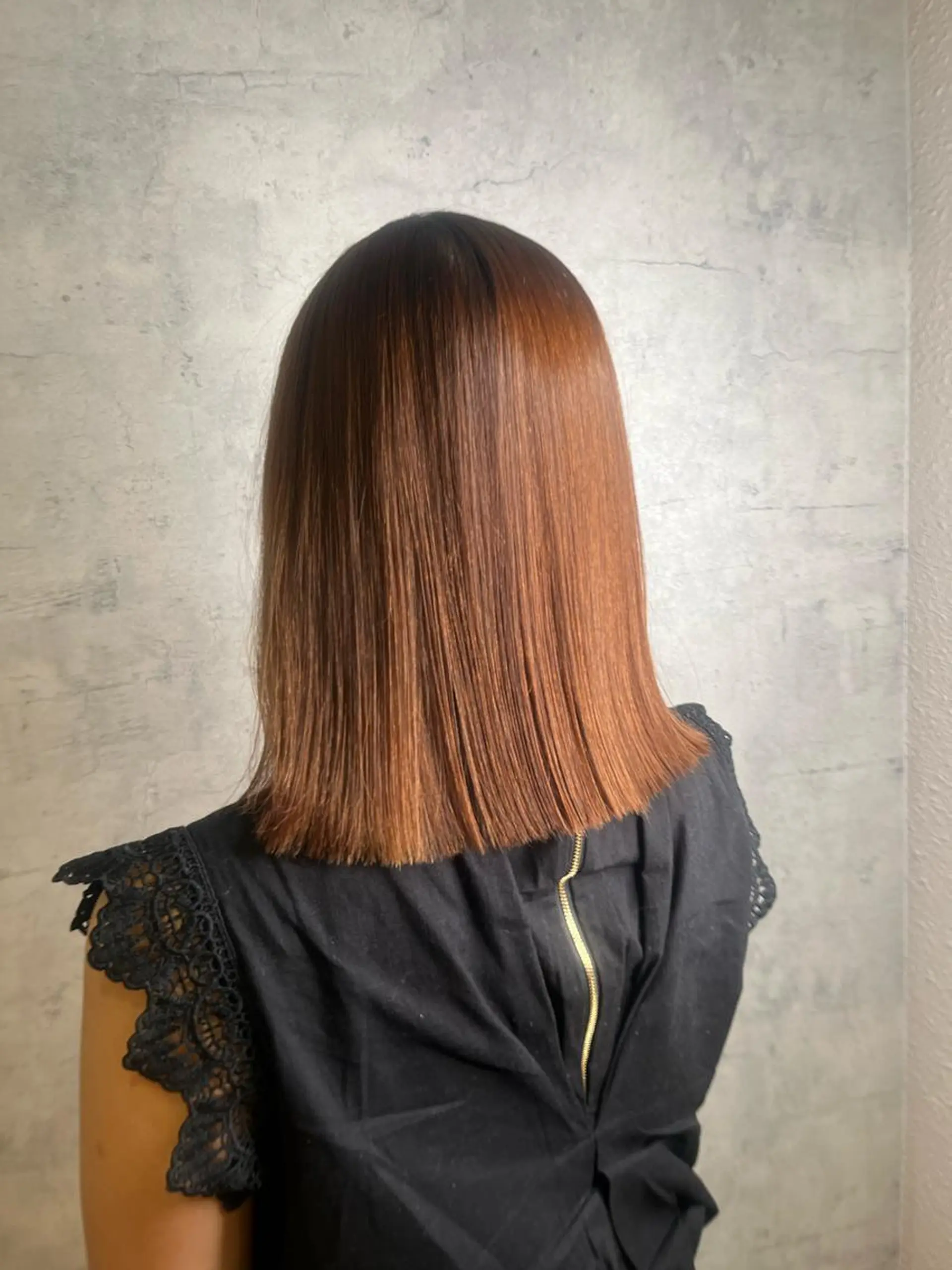 ミディアム 縮毛矯正 ハイーンカラー/外国 人風カラー/ミノリのヘアスタイル