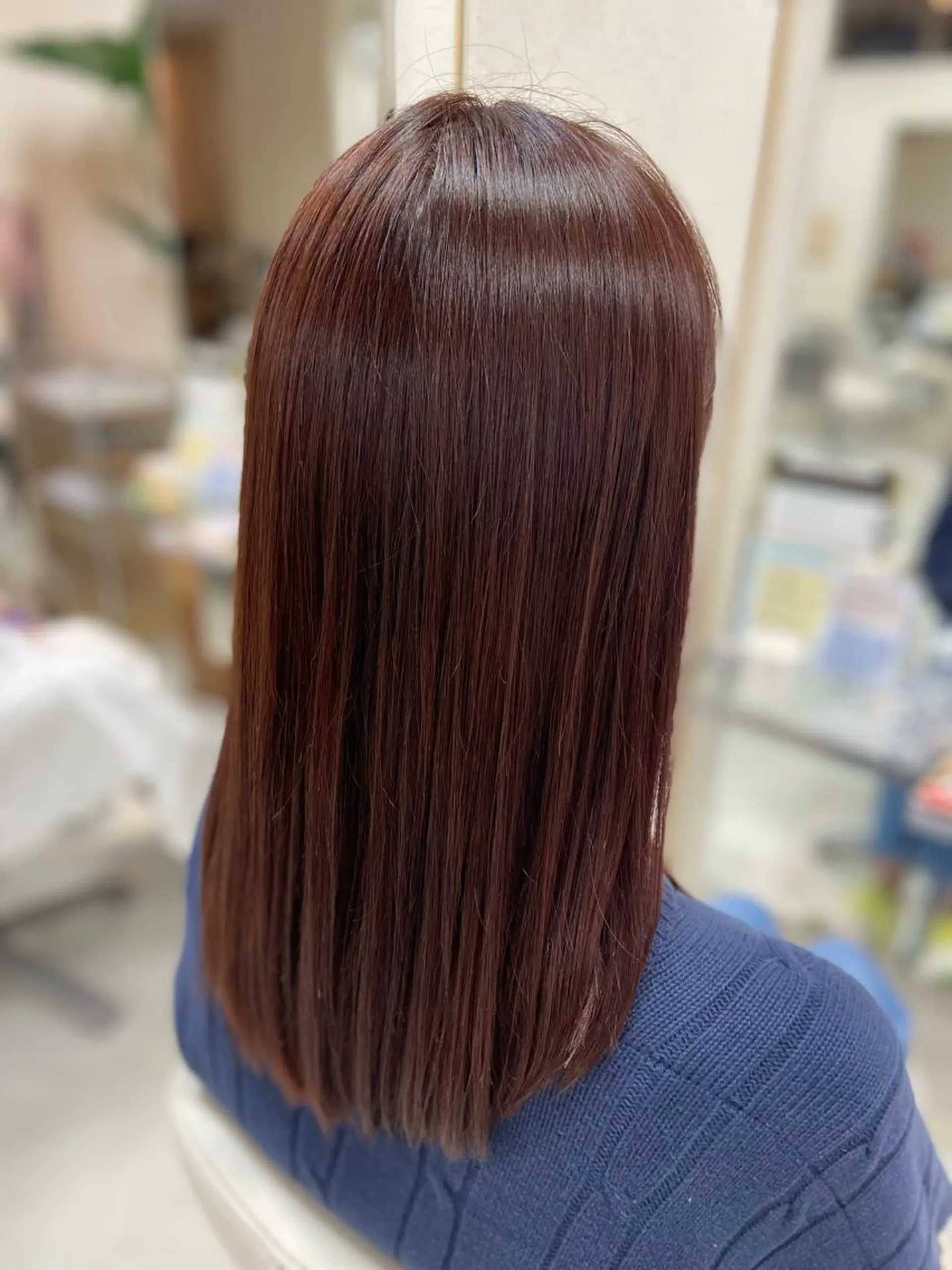 ロング カラー カット 縮毛矯正 菊地 美憂のヘアスタイル