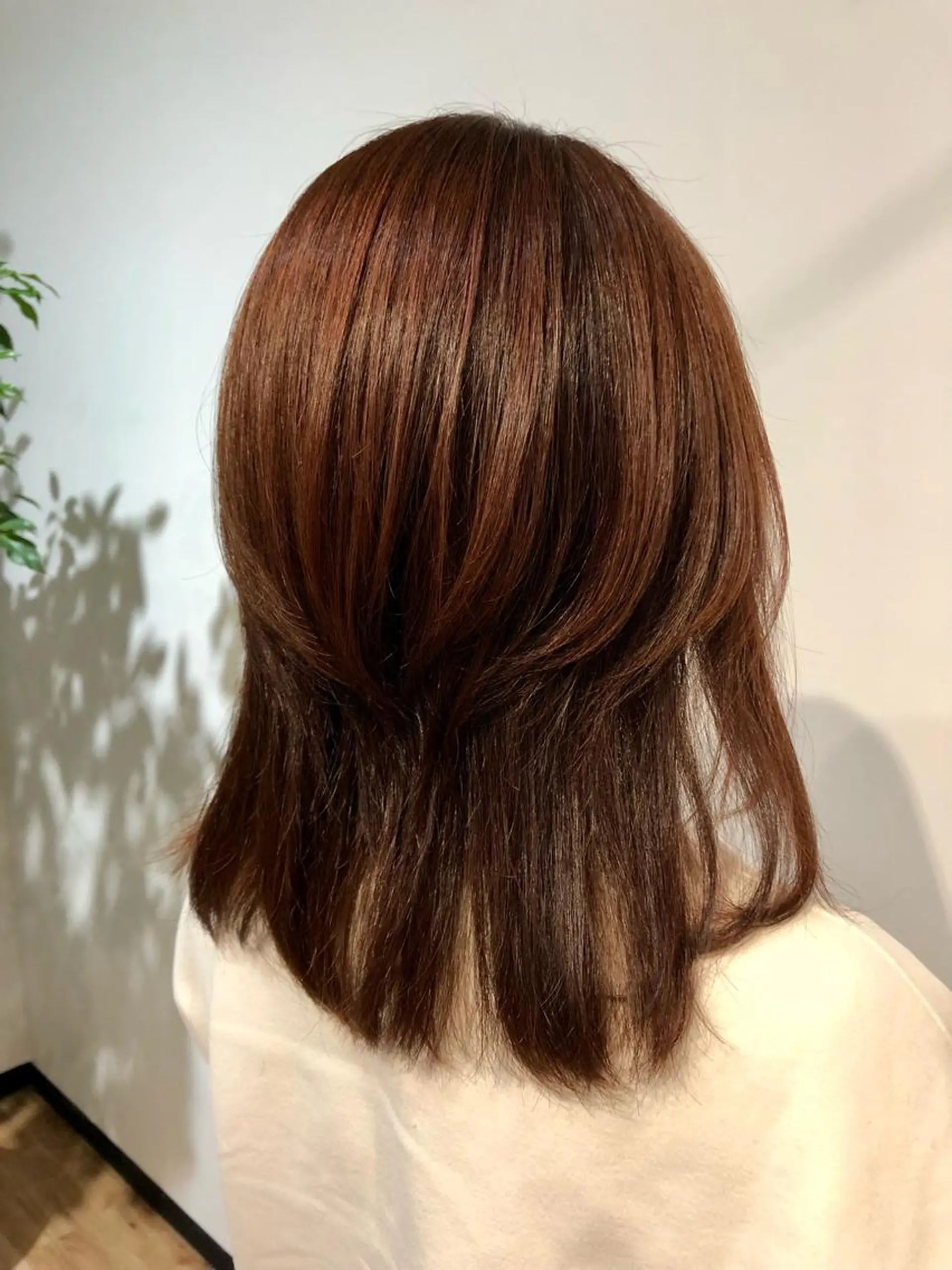 ミディアム カラー 青野 文香のヘアスタイル