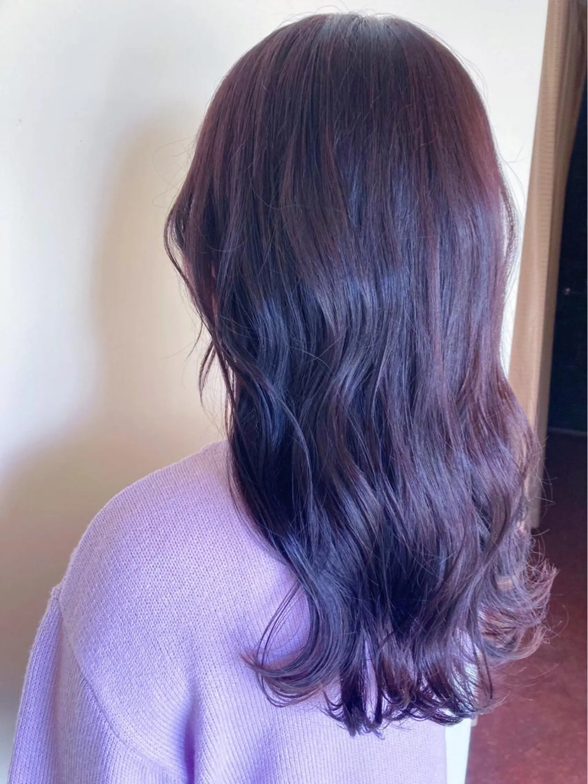 ロング カラー ブリーチ パープルカラー ペッツ本店 スタイリスト増田ゆきのヘアスタイル