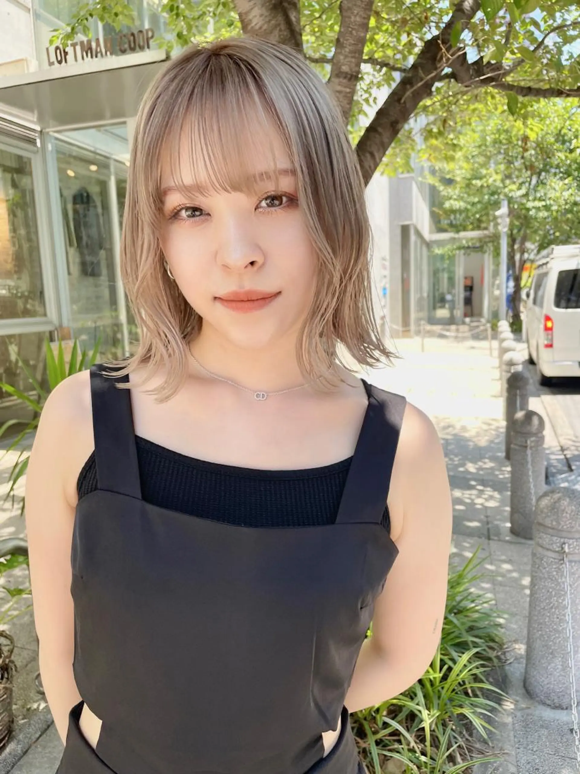 ミディアム カラー カット ヘアカラー トリートメント 髪質改善 中川　翔のヘアスタイル