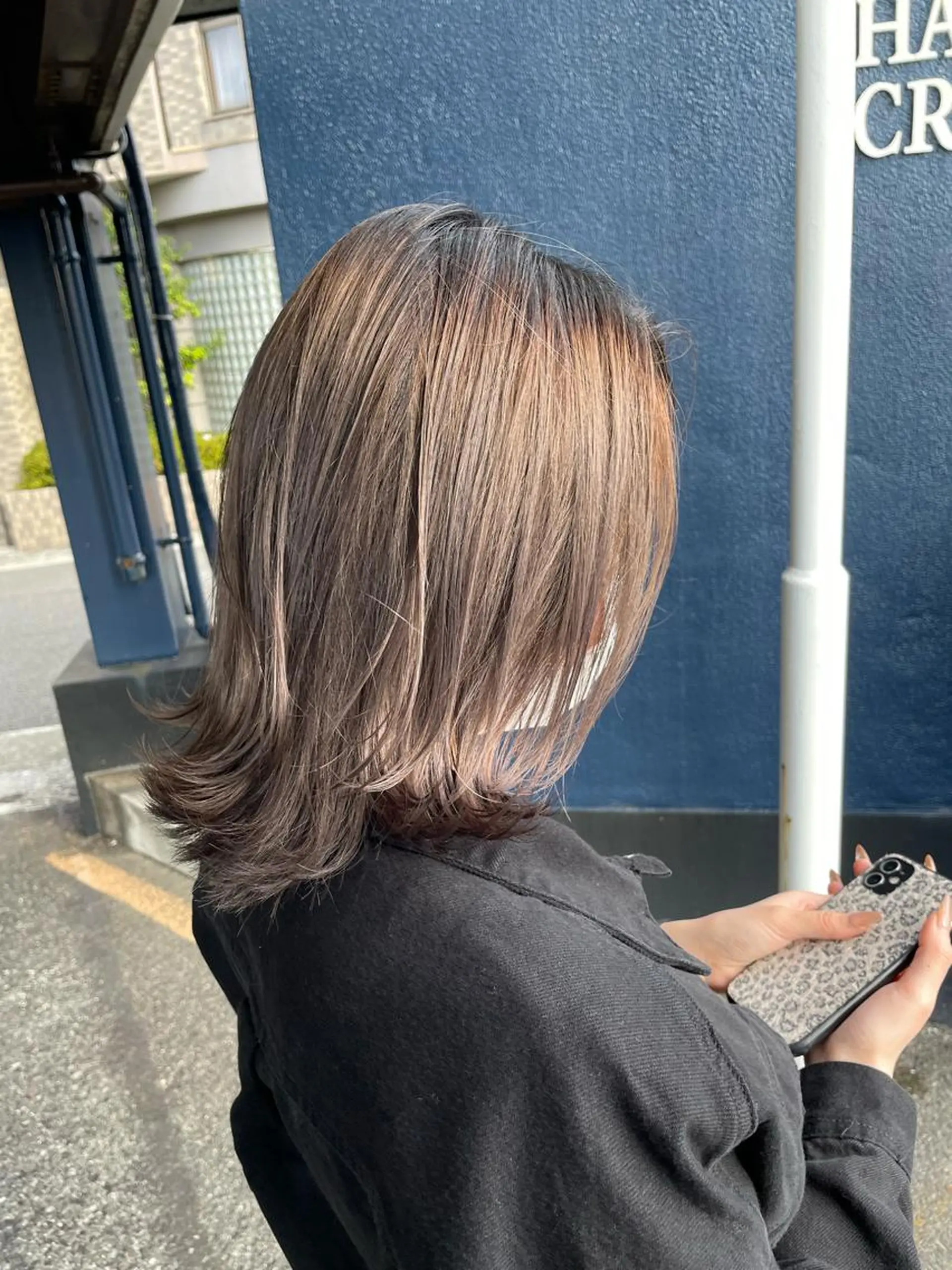 ミディアム ヘアカラー 岩崎 祐大のヘアスタイル