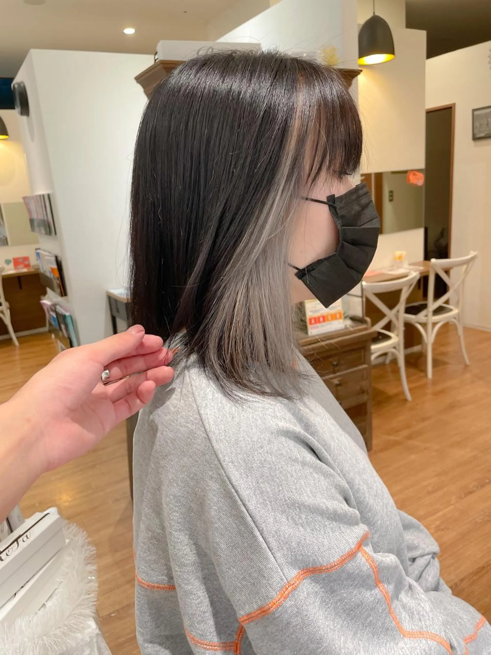 ミディアム カラー ヘアカラー 髪質改善/ブリーチ 田代 龍我のヘアスタイル