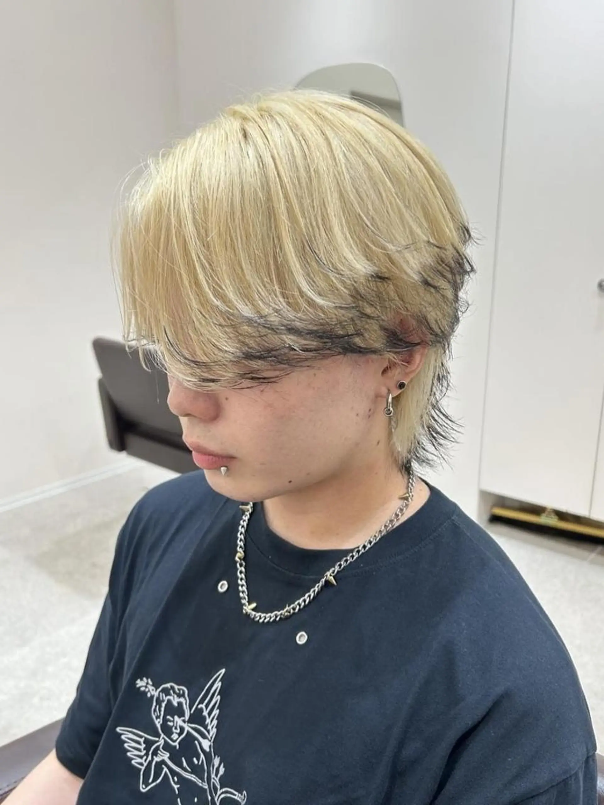 メンズ ミディアム カラー メンズブリーチ ブリーチ ダブルカラー カット ヘアカラー ✨【公式】 juhl.横浜✨のヘアスタイル