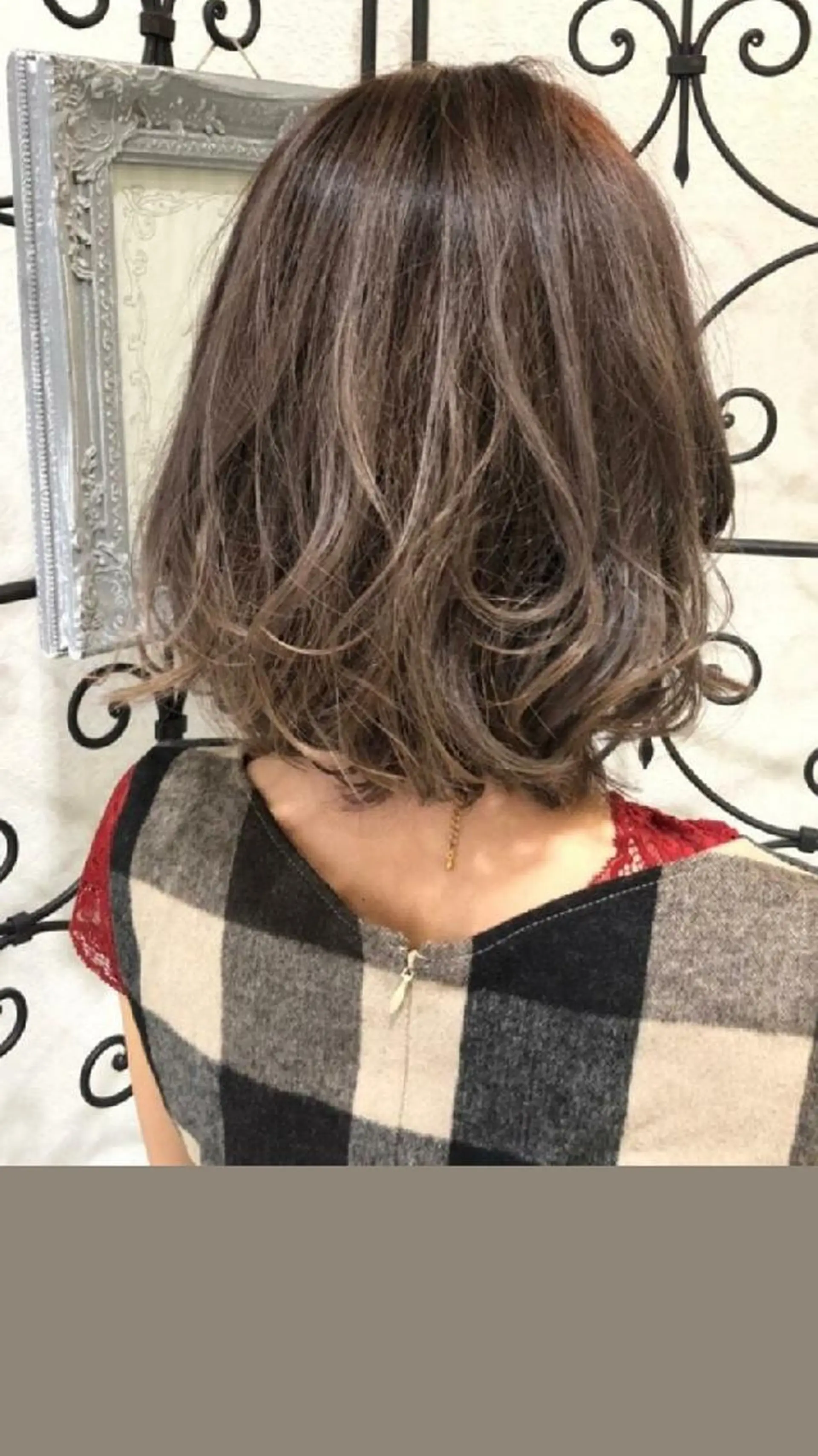 ミディアム カラー パーマ ヘアカラー トリートメント Hair&Make EARTHのヘアスタイル