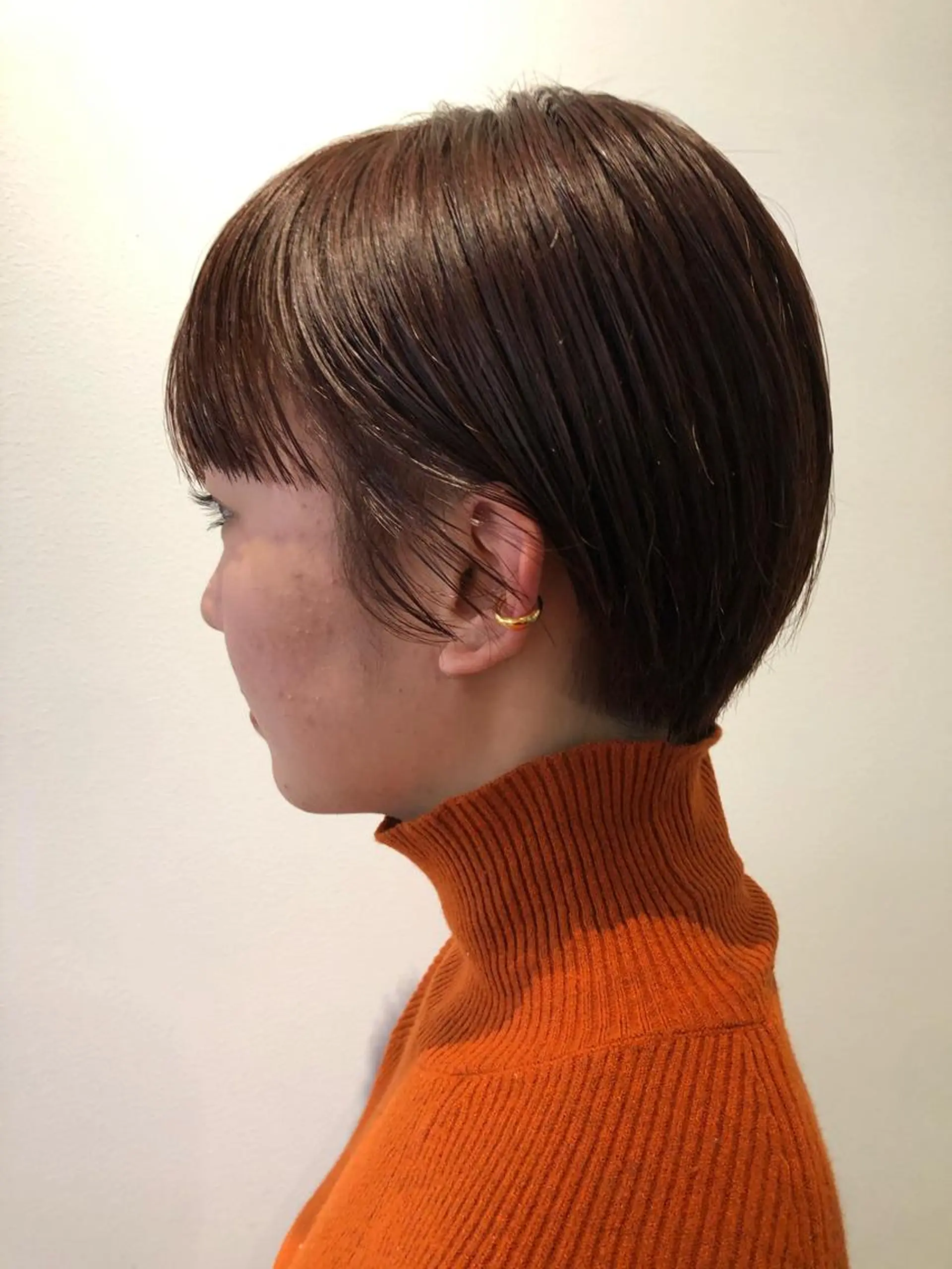 ショート カラー オレンジ ショートヘア 斉藤 瑞恵のヘアスタイル