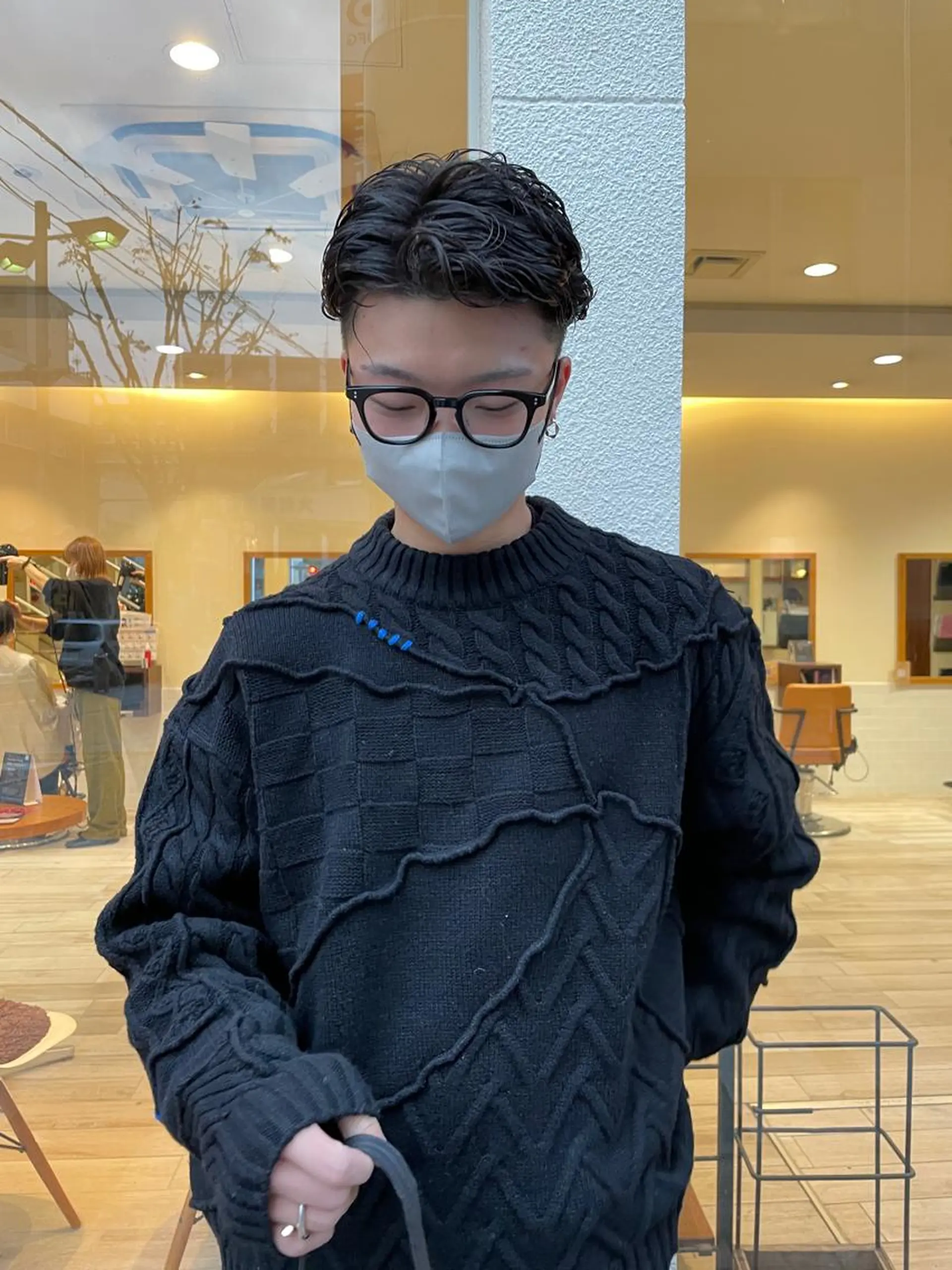 パーマ メンズ R-5 shonandai所属・🍋透け感カラー🍃 オリーブ🍐Kahoのヘアスタイル