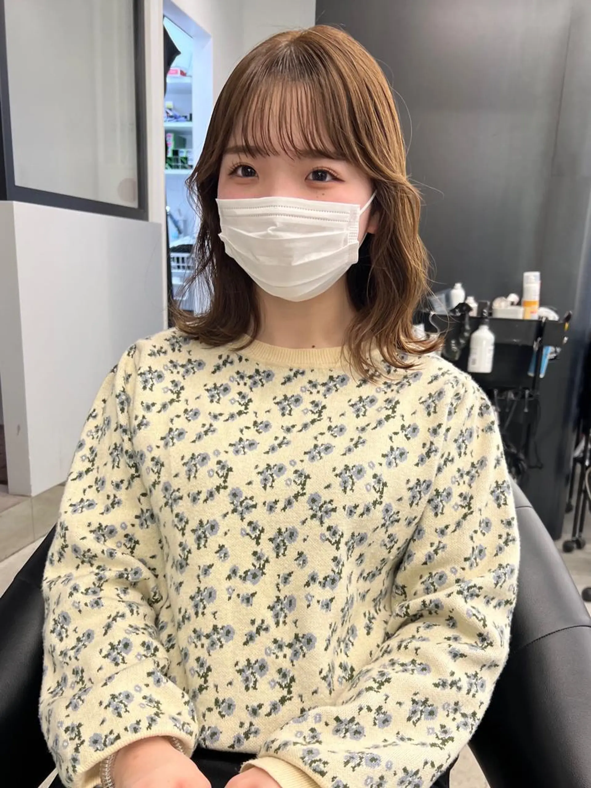 ミディアム カラー ベージュカラー ブリーチ ブリーチなしカラー オリーブベージュ kimika🥑 メンズ/髪質改善のヘアスタイル