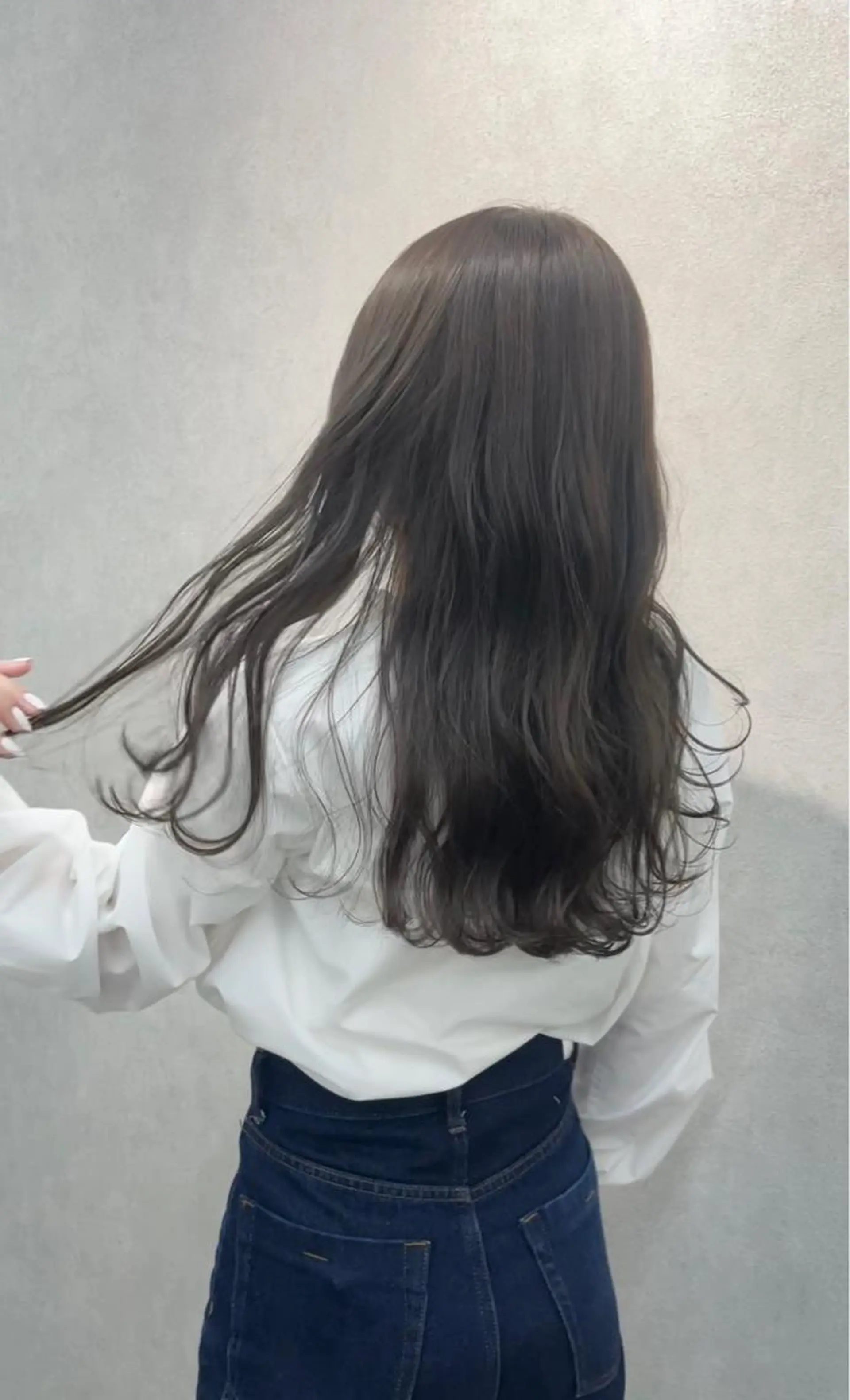 セミロング カラー カット ヘアカラー トリートメント いなみね はるきのヘアスタイル