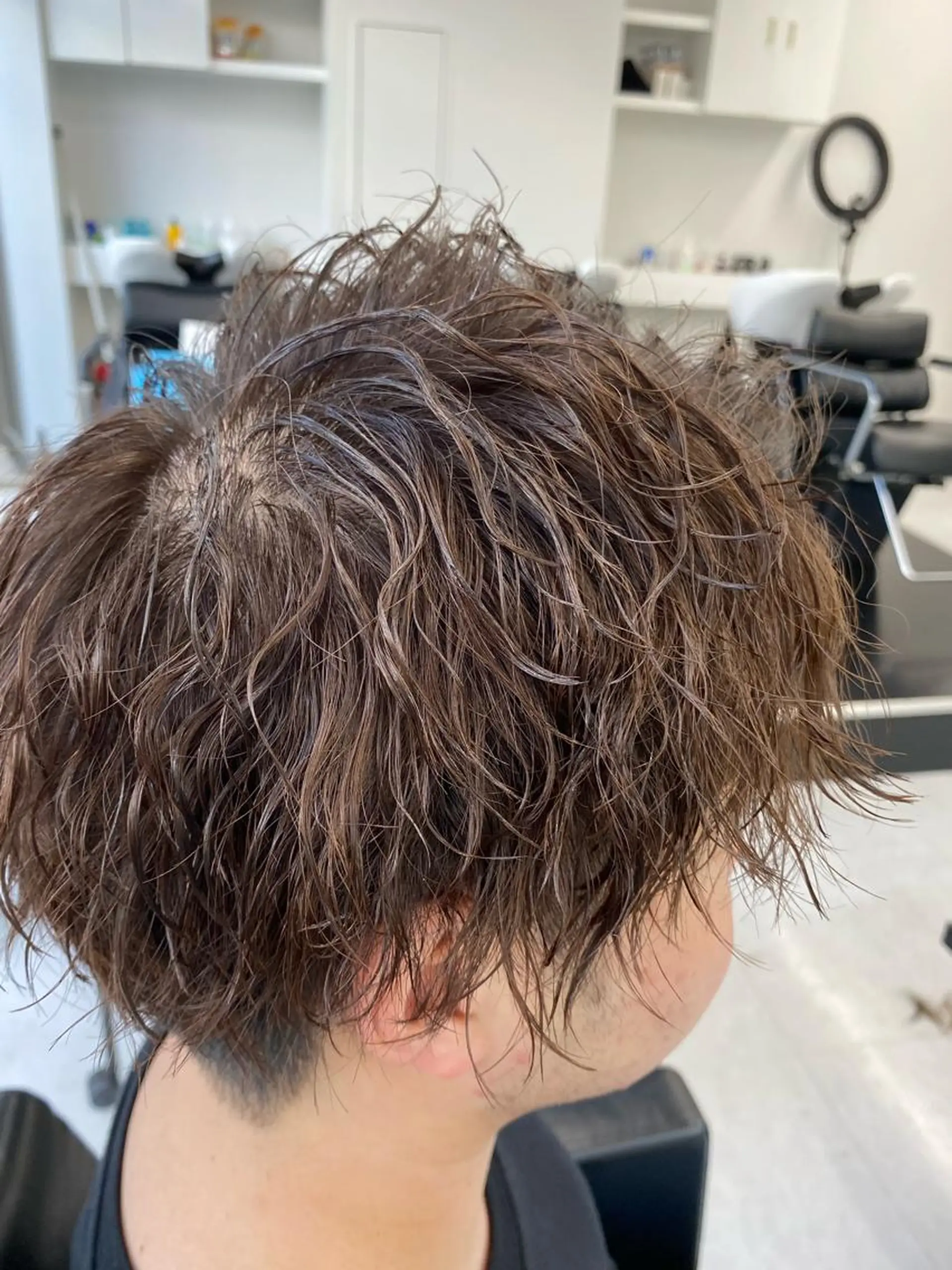 ショート パーマ メンズ カット パーマ 三戸 修平のヘアスタイル
