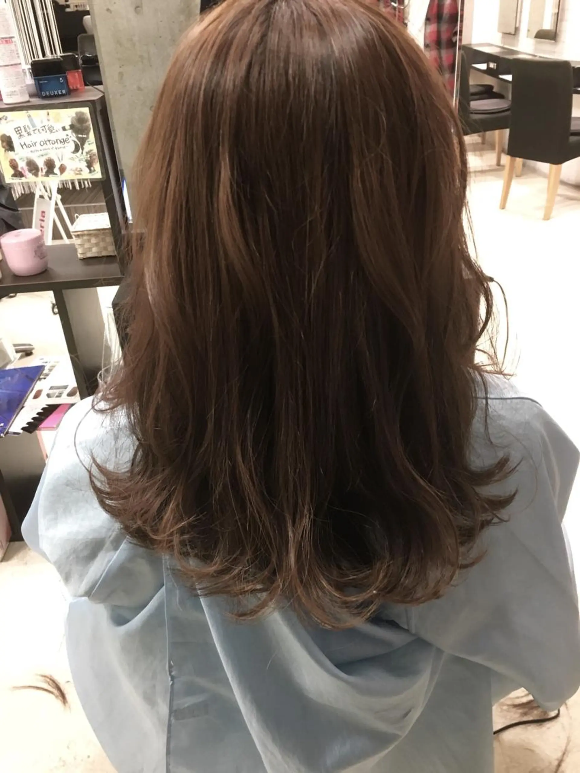 ミディアム カラー ベージュカラー brace 立花のヘアスタイル