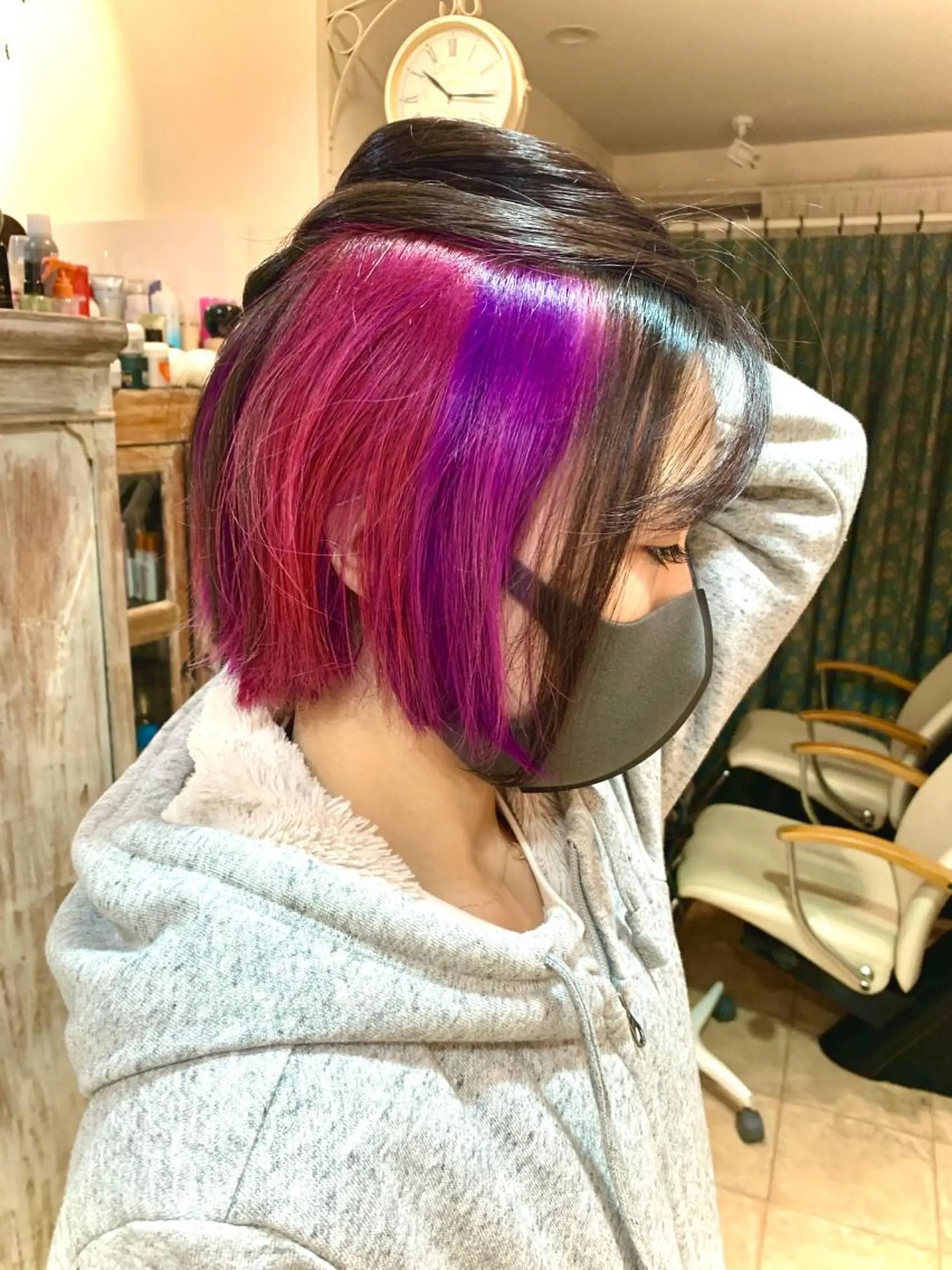 ミディアム カラー カット ヘアカラー トリートメント ヘッドスパ nishimura makotoのヘアスタイル